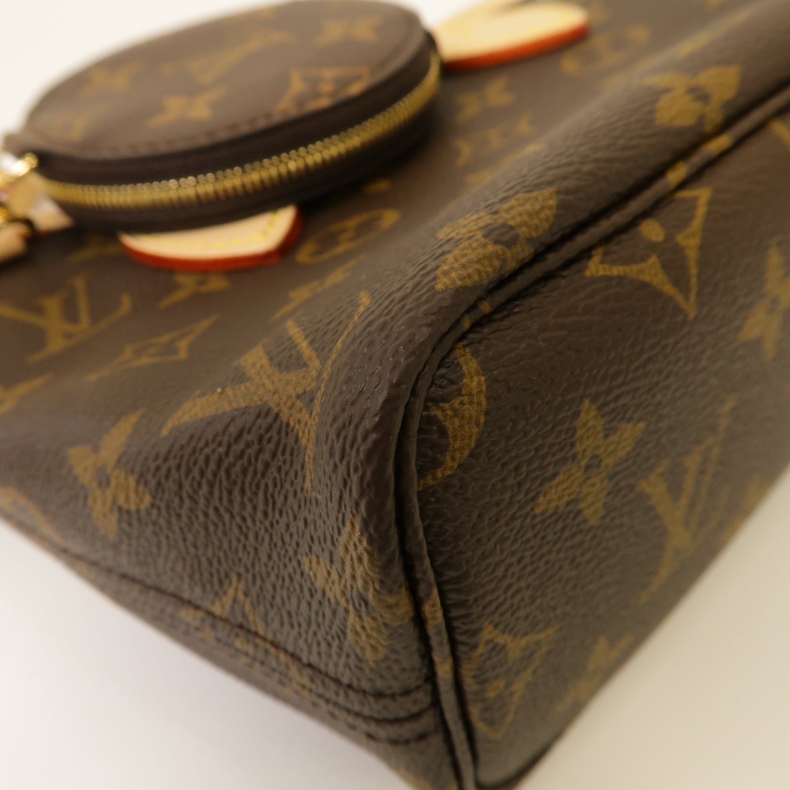 LOUIS VUITTON Monogram Neverfull BB金扣手挽肩背兩用袋棕色