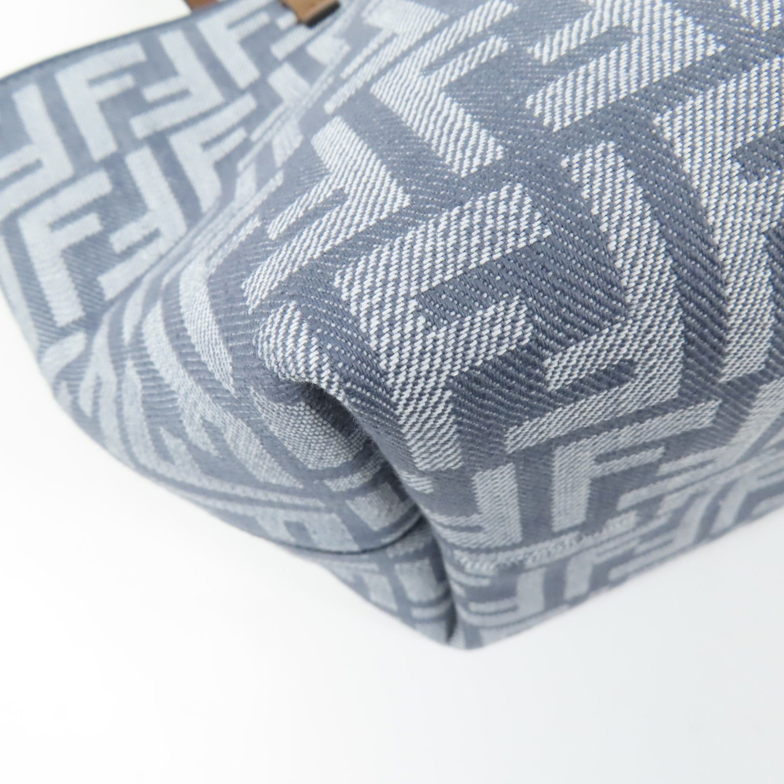 FENDI GHW Small Roll Shoulder Bag 8BH424 AUT4 F1SXQ Denim Blue