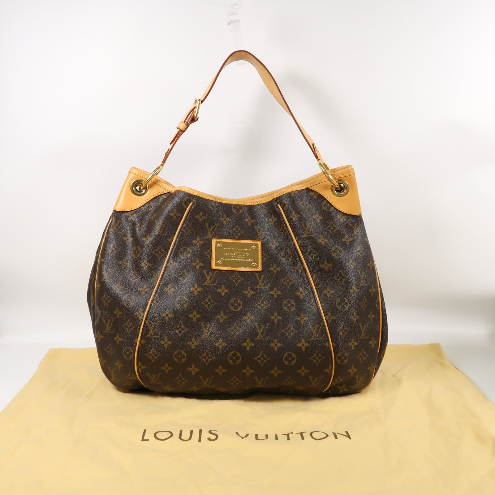 LOUIS VUITTON Monogram Galliera GM金扣肩背袋啡色