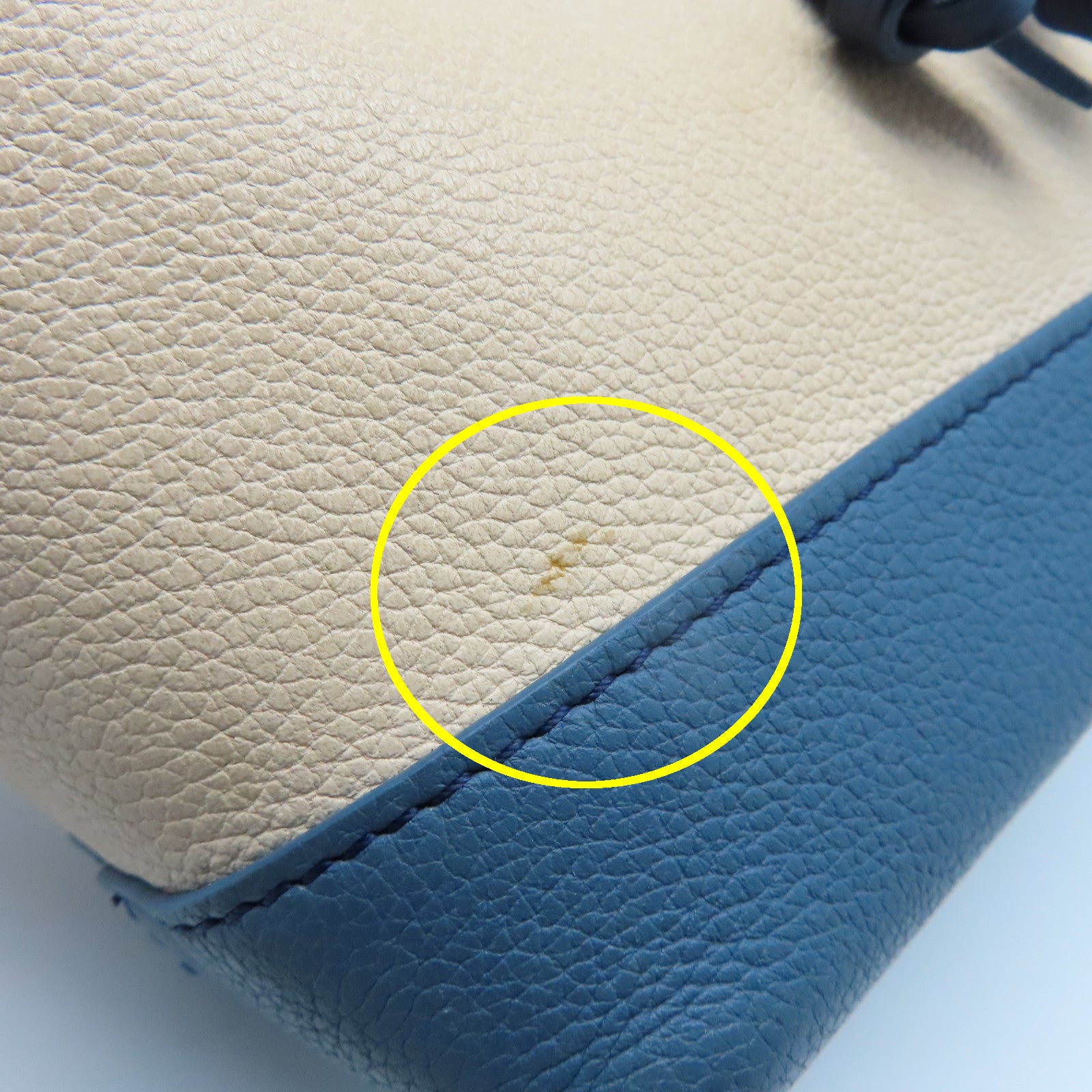 LOUIS VUITTON 【清倉大減價】牛皮皮革Lockme Backpack銀扣背包藍色/淺褐色