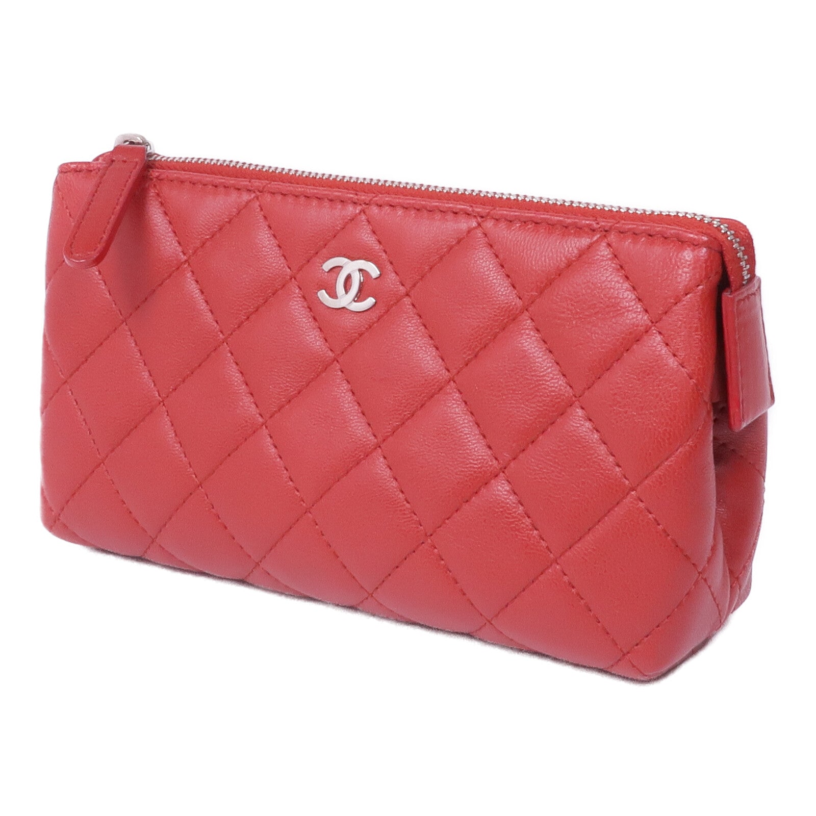 CHANEL 羊皮皮革Clutch Bag銀扣手拿包