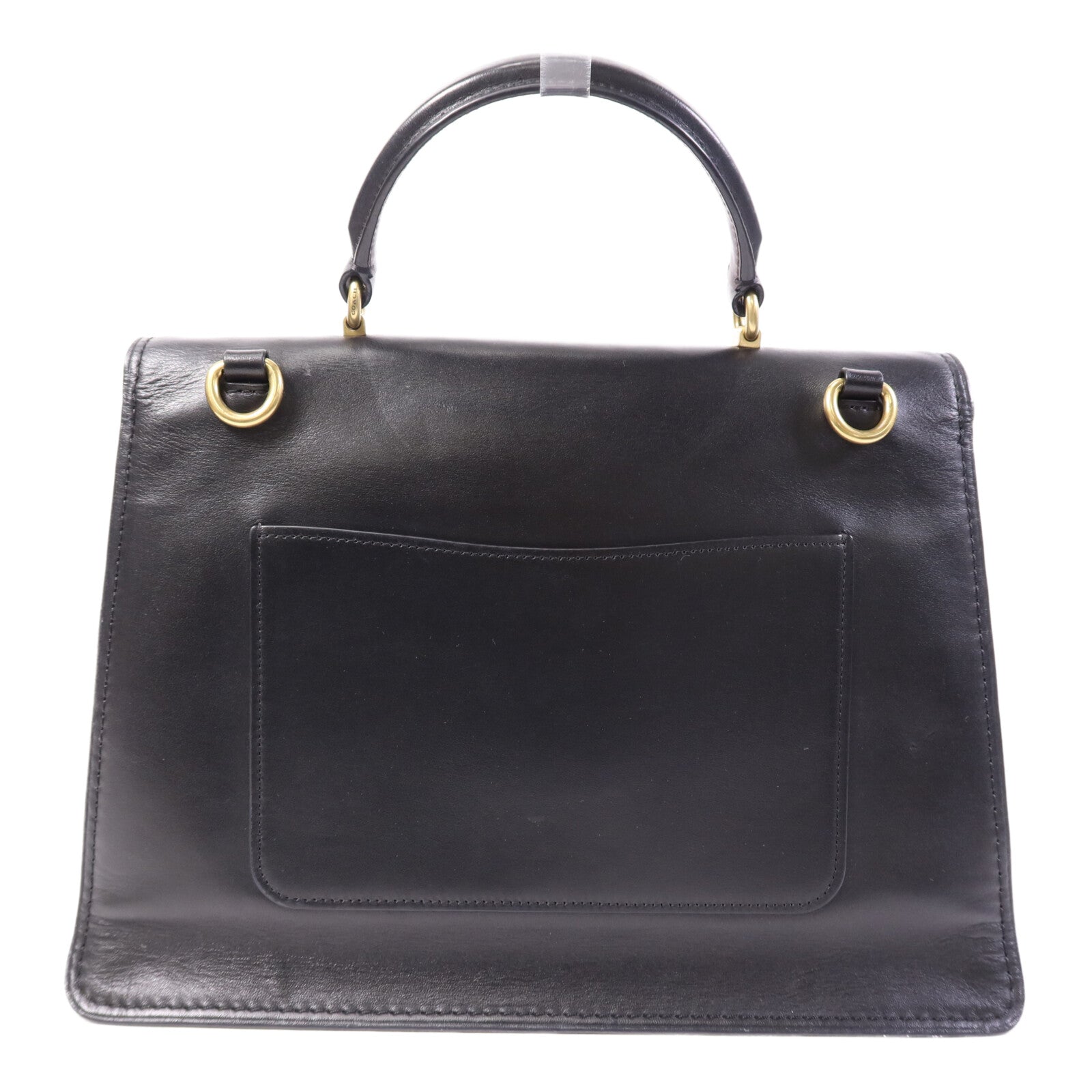 COACH 牛皮皮革2 Way Shoulder Bag金扣鏈帶手挽肩背兩用袋