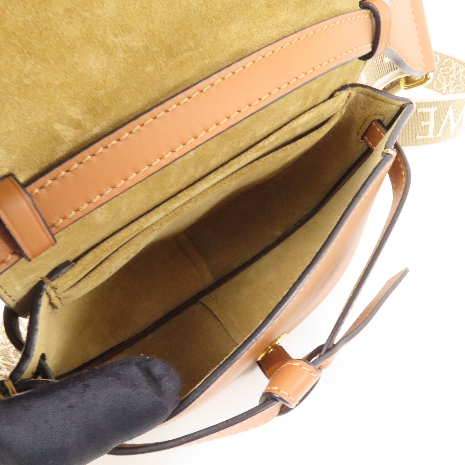 LOEWE 牛皮皮革Mini Gate金扣肩背袋