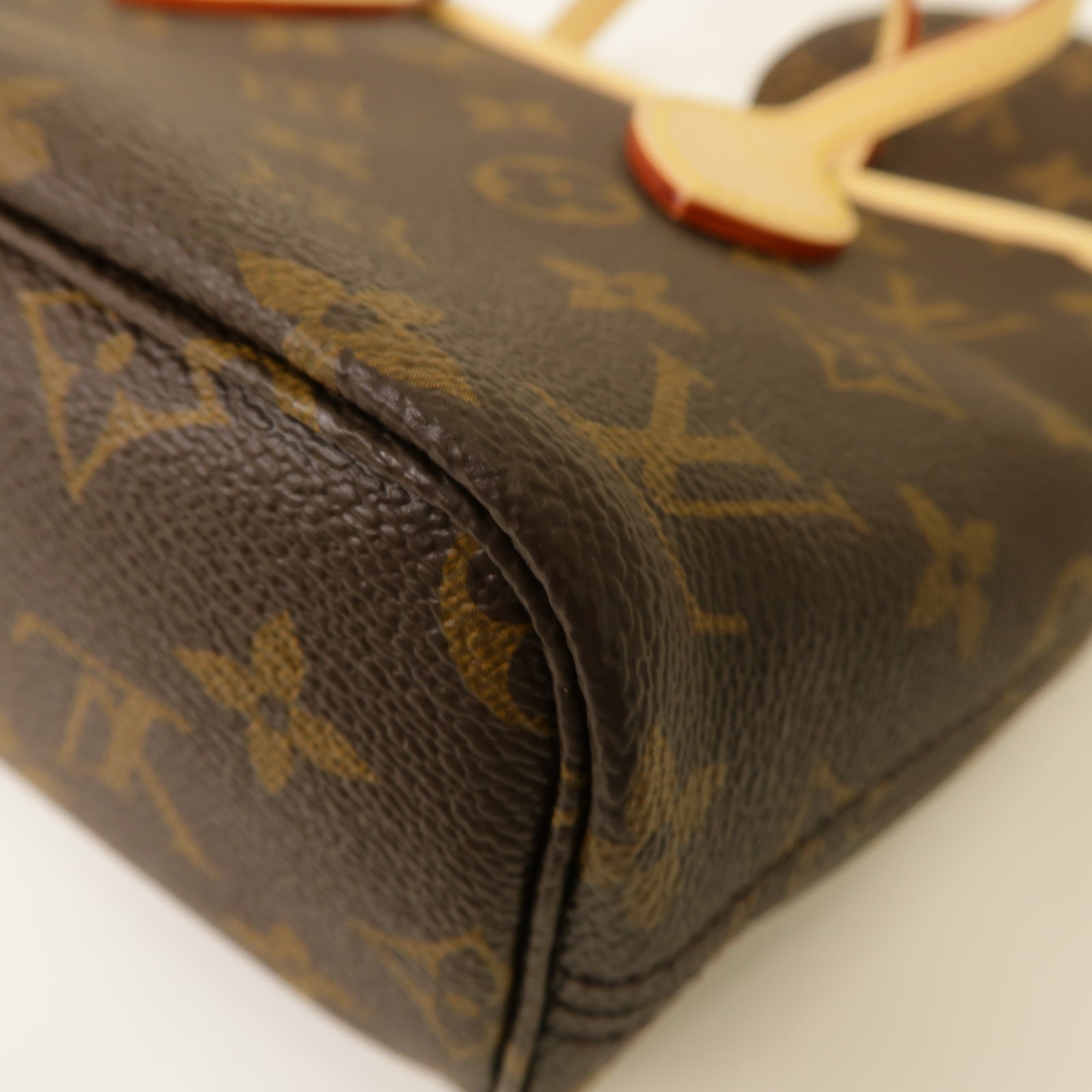 LOUIS VUITTON Monogram Neverfull BB金扣手挽肩背兩用袋棕色