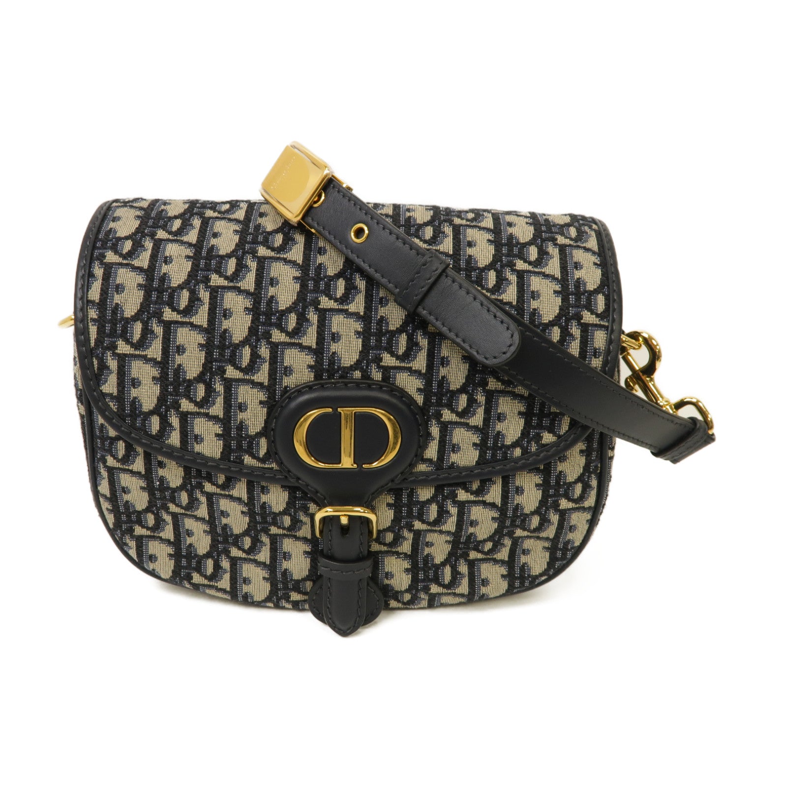 Dior 帆布Bobby Bag金扣肩背袋藍色