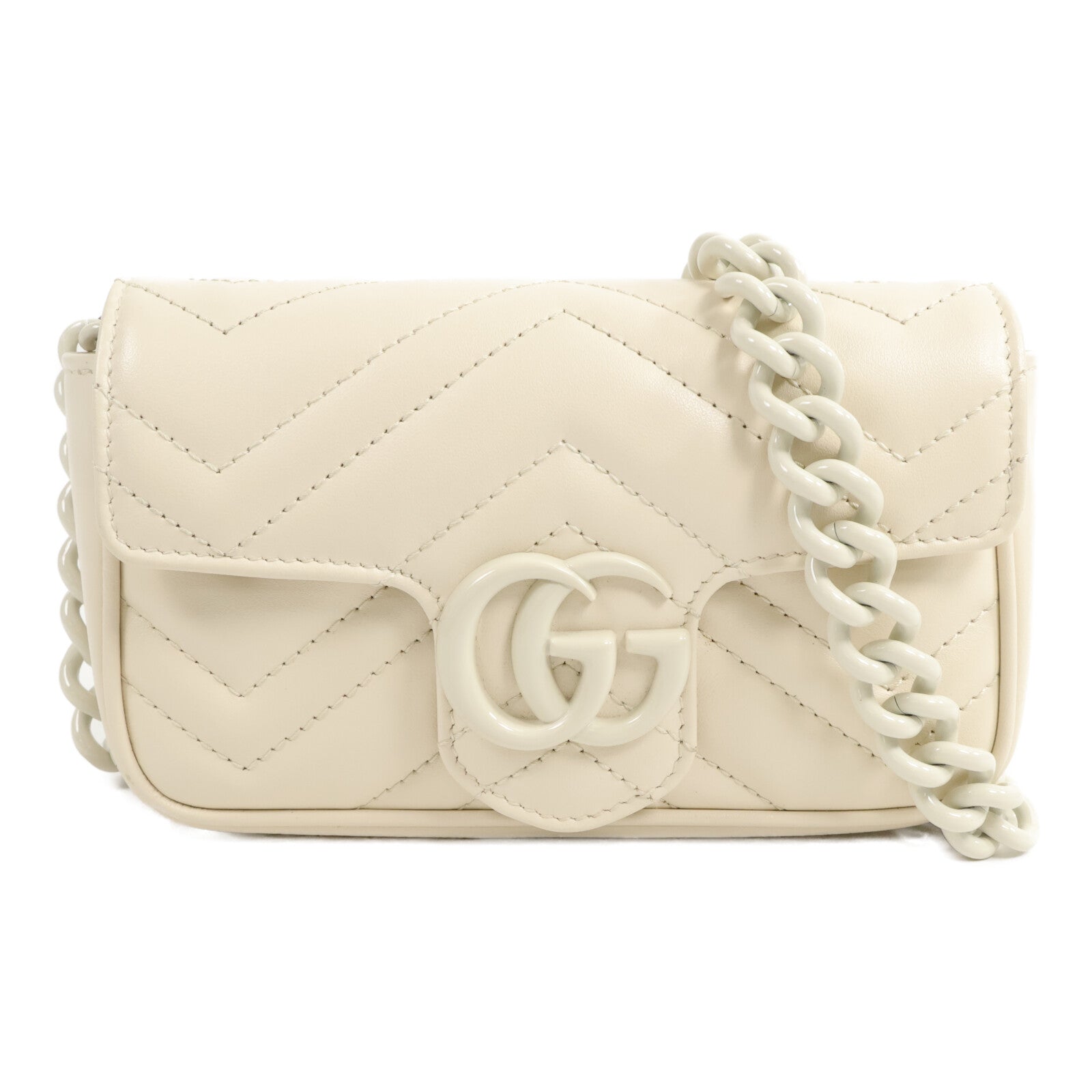 GUCCI 牛皮皮革Marmont Belt Bag鏈帶肩背袋