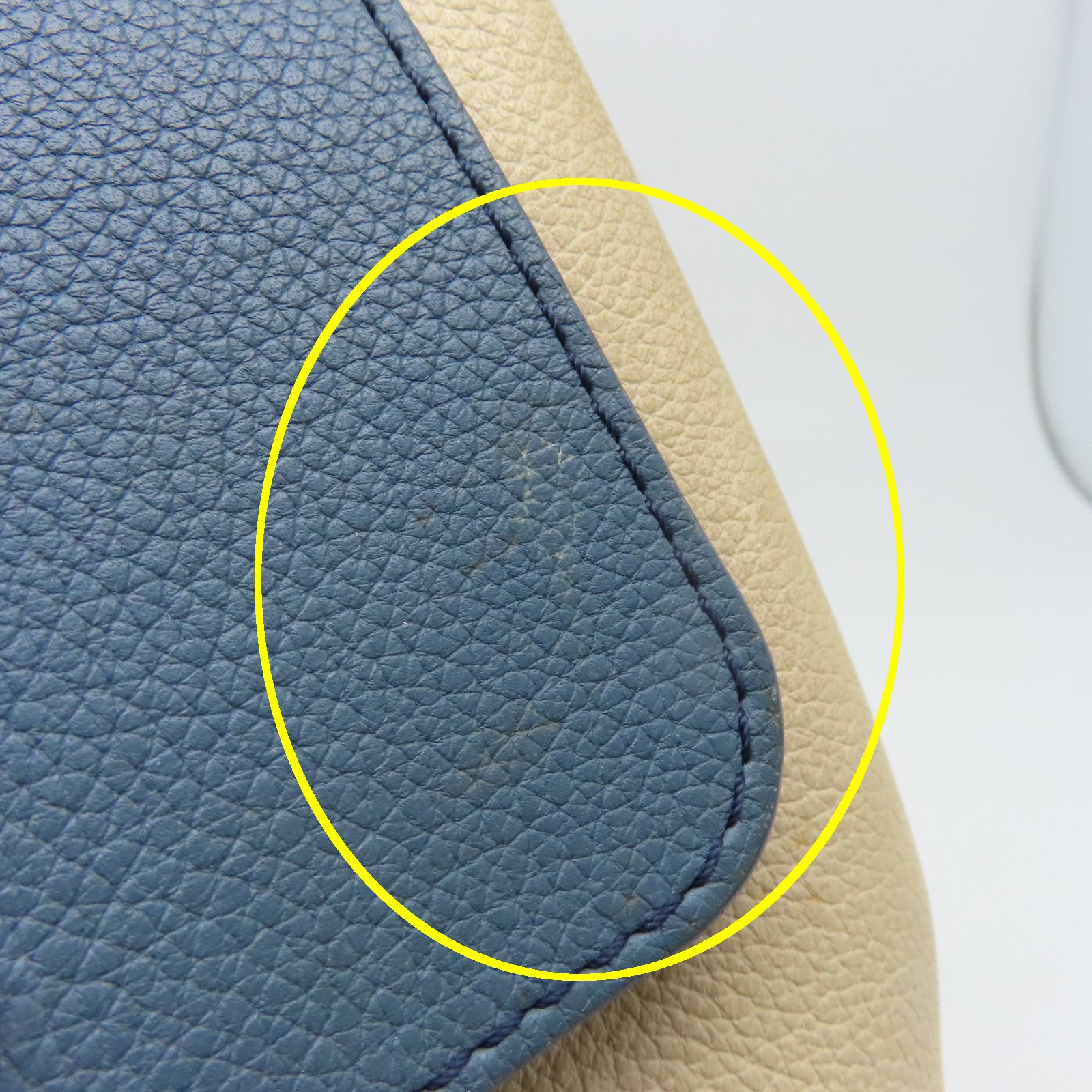 LOUIS VUITTON 【清倉大減價】牛皮皮革Lockme Backpack銀扣背包藍色/淺褐色