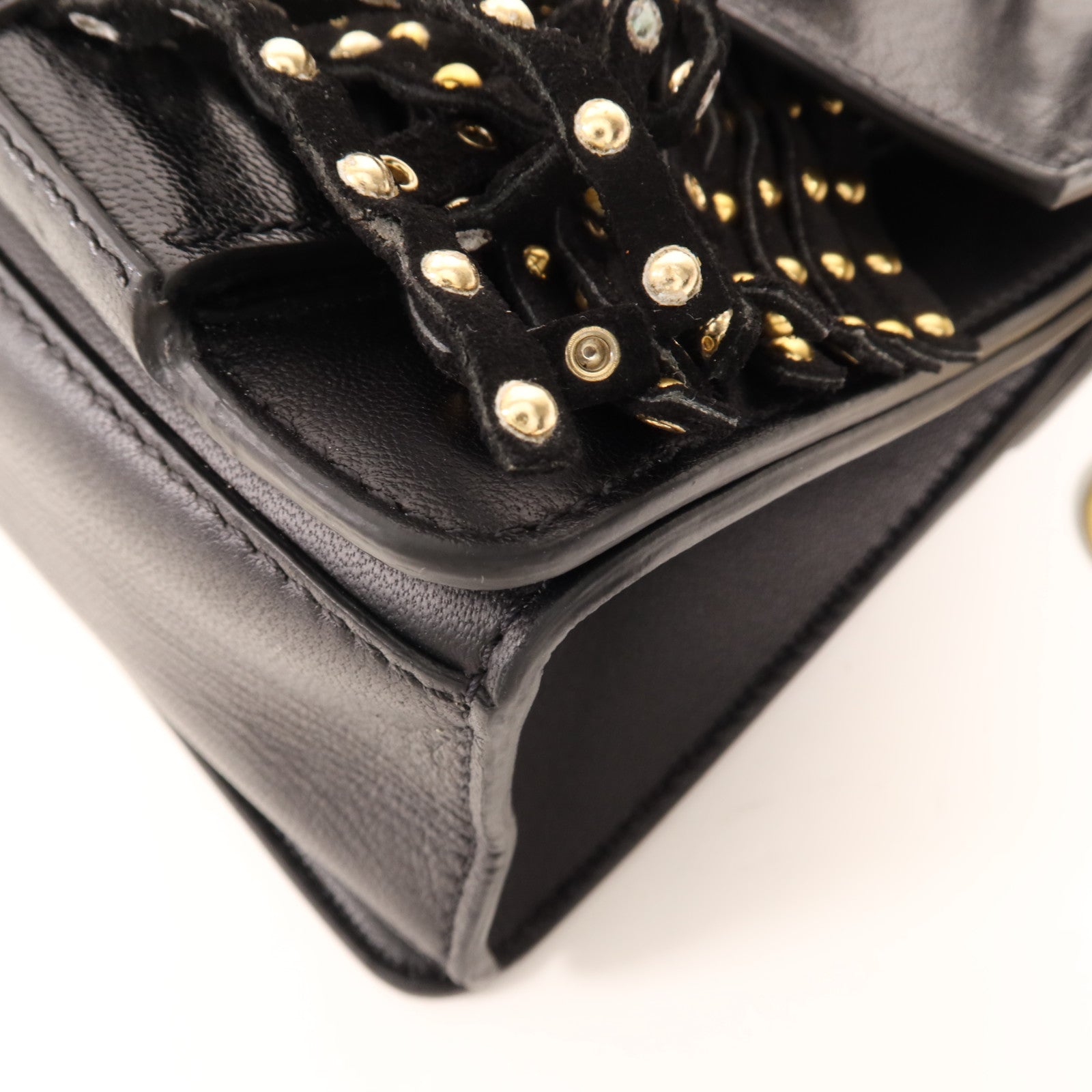 GIVENCHY 皮革Shoulder Bag金扣手挽肩背兩用袋