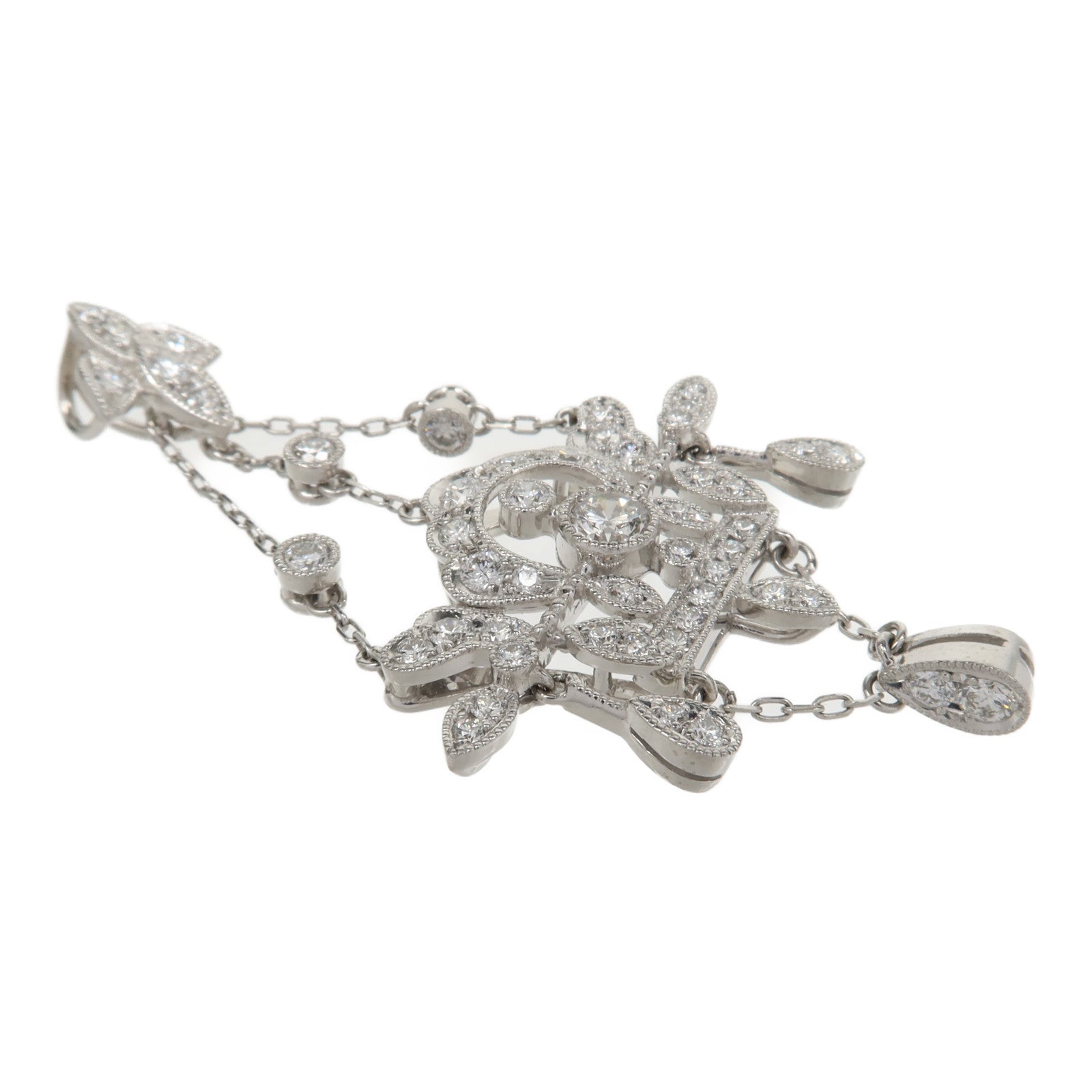 JEWELRY 18K白金Diamond Pendant Top鑽石吊墜