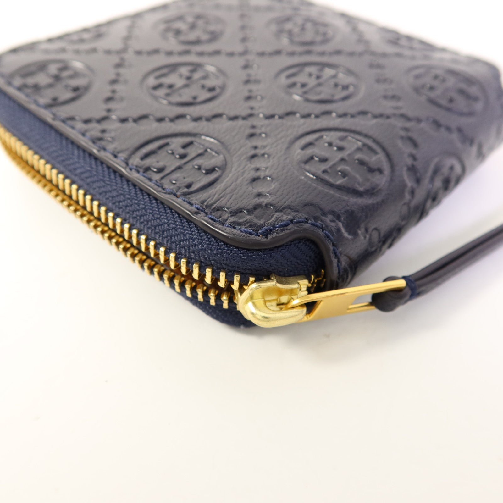 Tory Burch 牛皮皮革Round Wallet金扣錢包