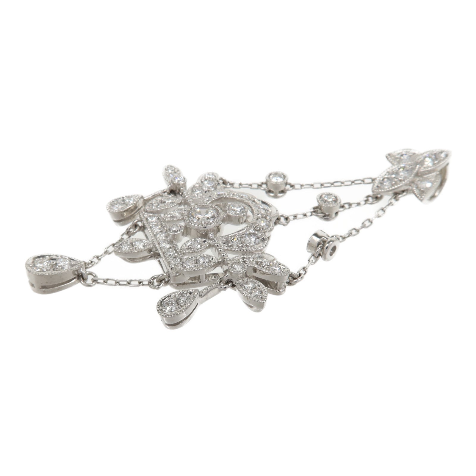 JEWELRY 18K白金Diamond Pendant Top鑽石吊墜