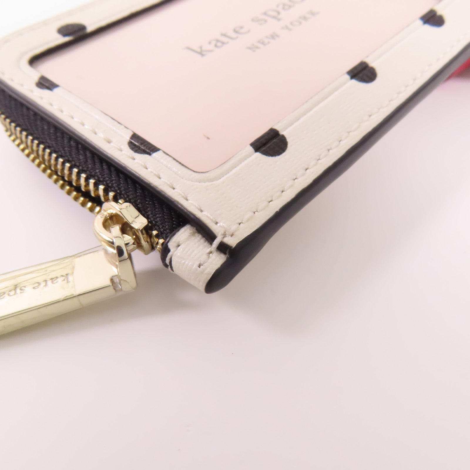 Kate Spade 牛皮皮革Card Case銀扣卡片套