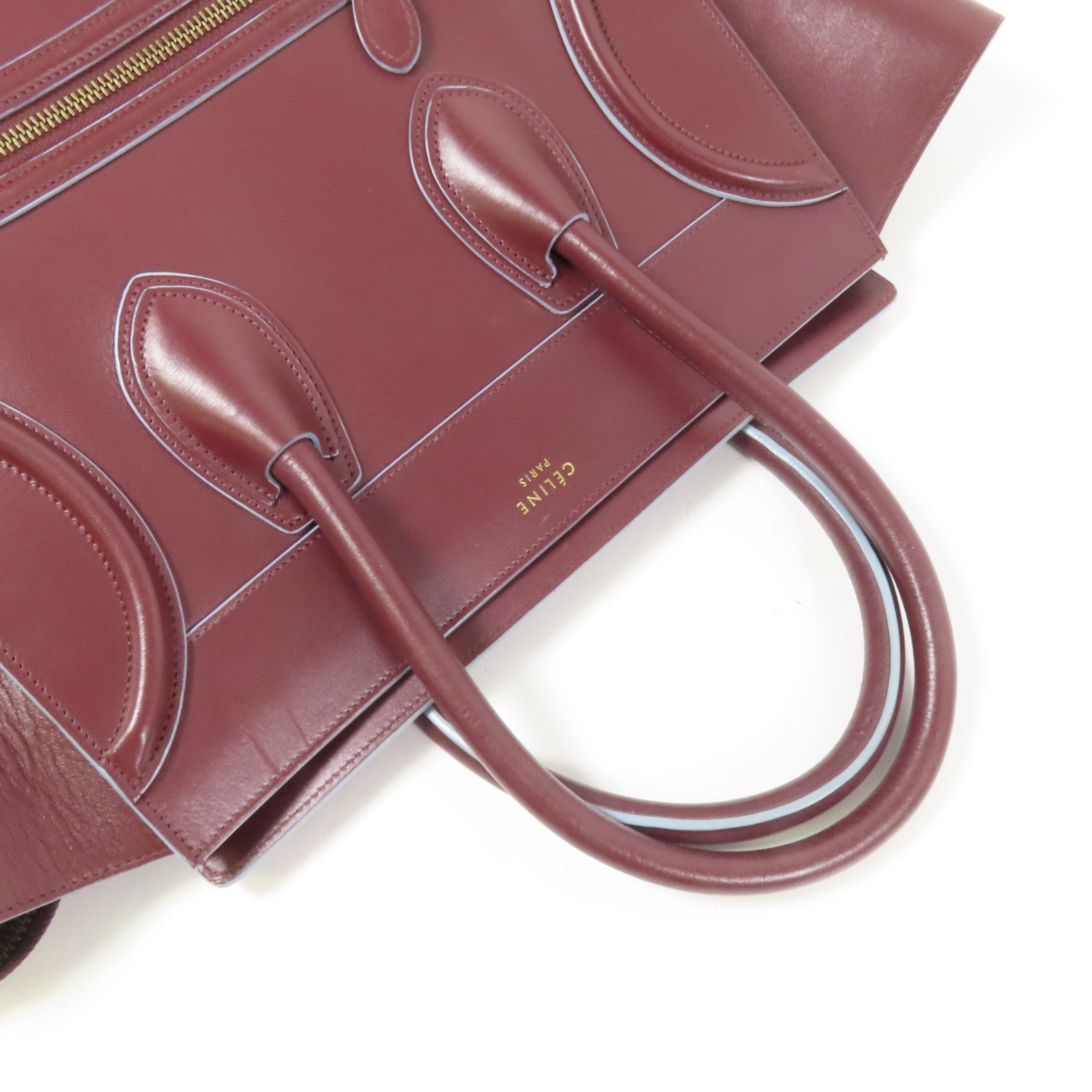 CELINE 牛皮皮革Mini Luggage金扣手挽袋