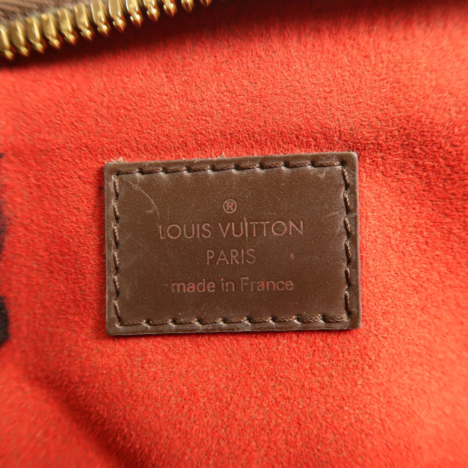 LOUIS VUITTON Damier Trevi金扣手挽肩背兩用袋棕色