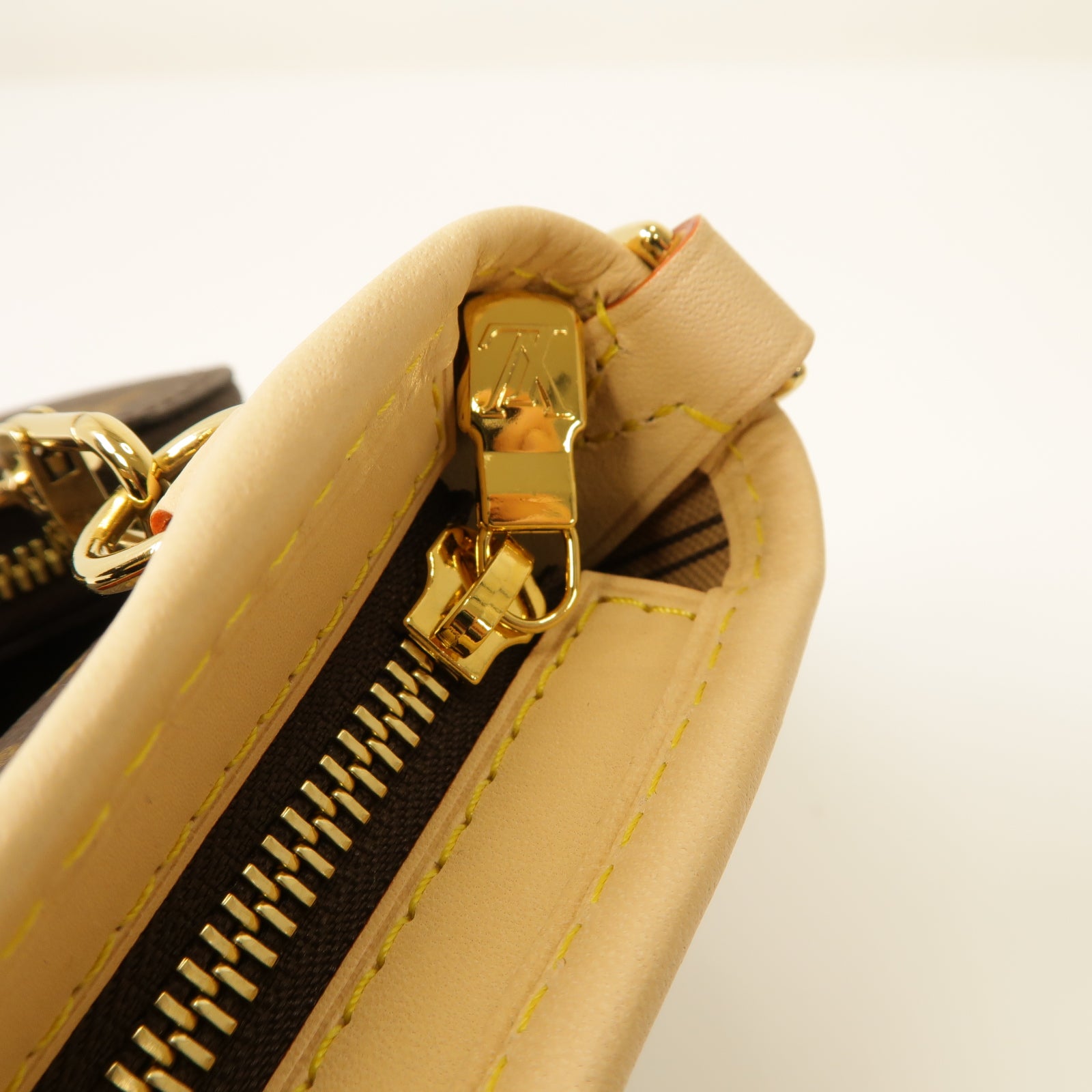 LOUIS VUITTON Monogram Neverfull BB金扣手挽肩背兩用袋棕色