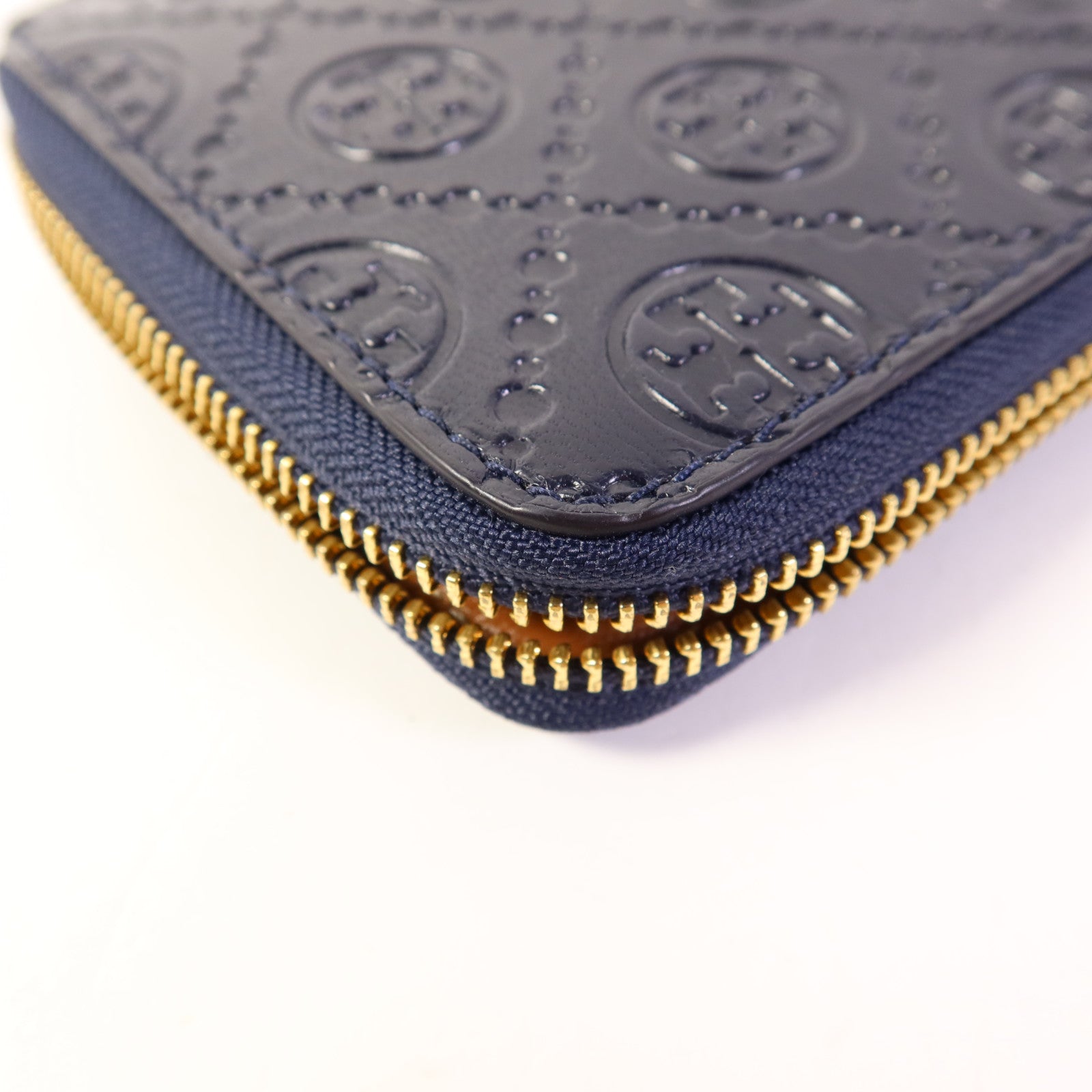 Tory Burch 牛皮皮革Round Wallet金扣錢包