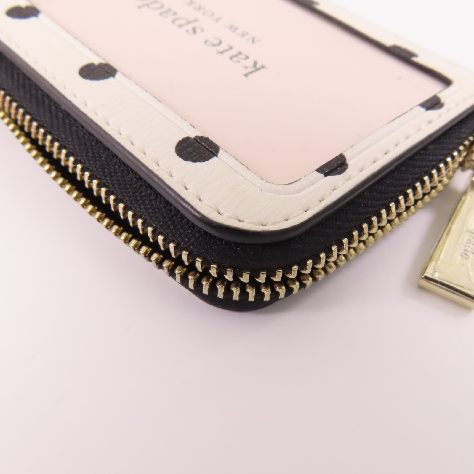 Kate Spade 牛皮皮革Card Case銀扣卡片套