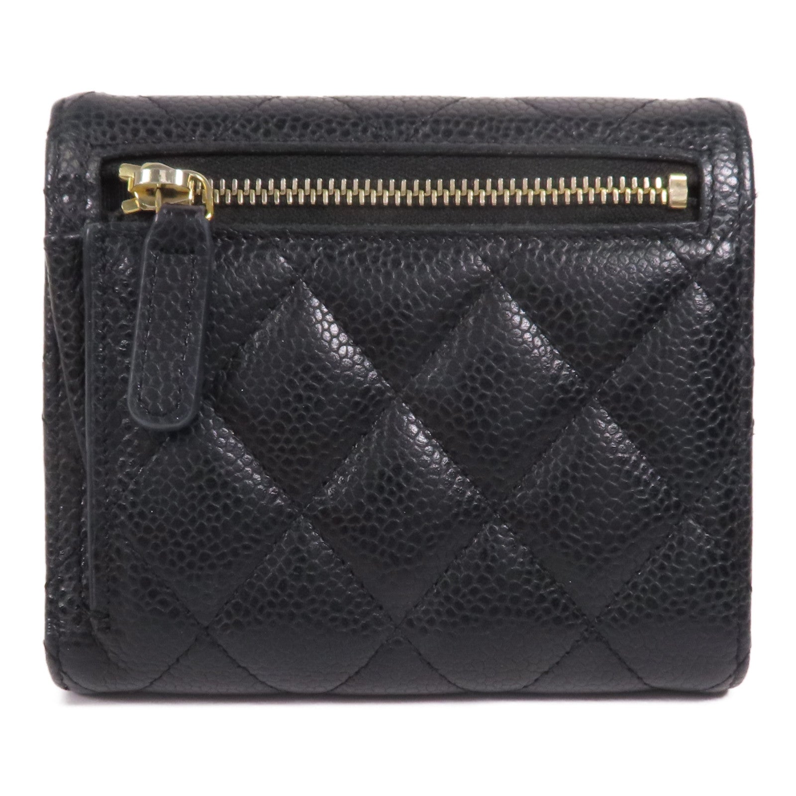 CHANEL 牛皮皮革Wallet金扣錢包