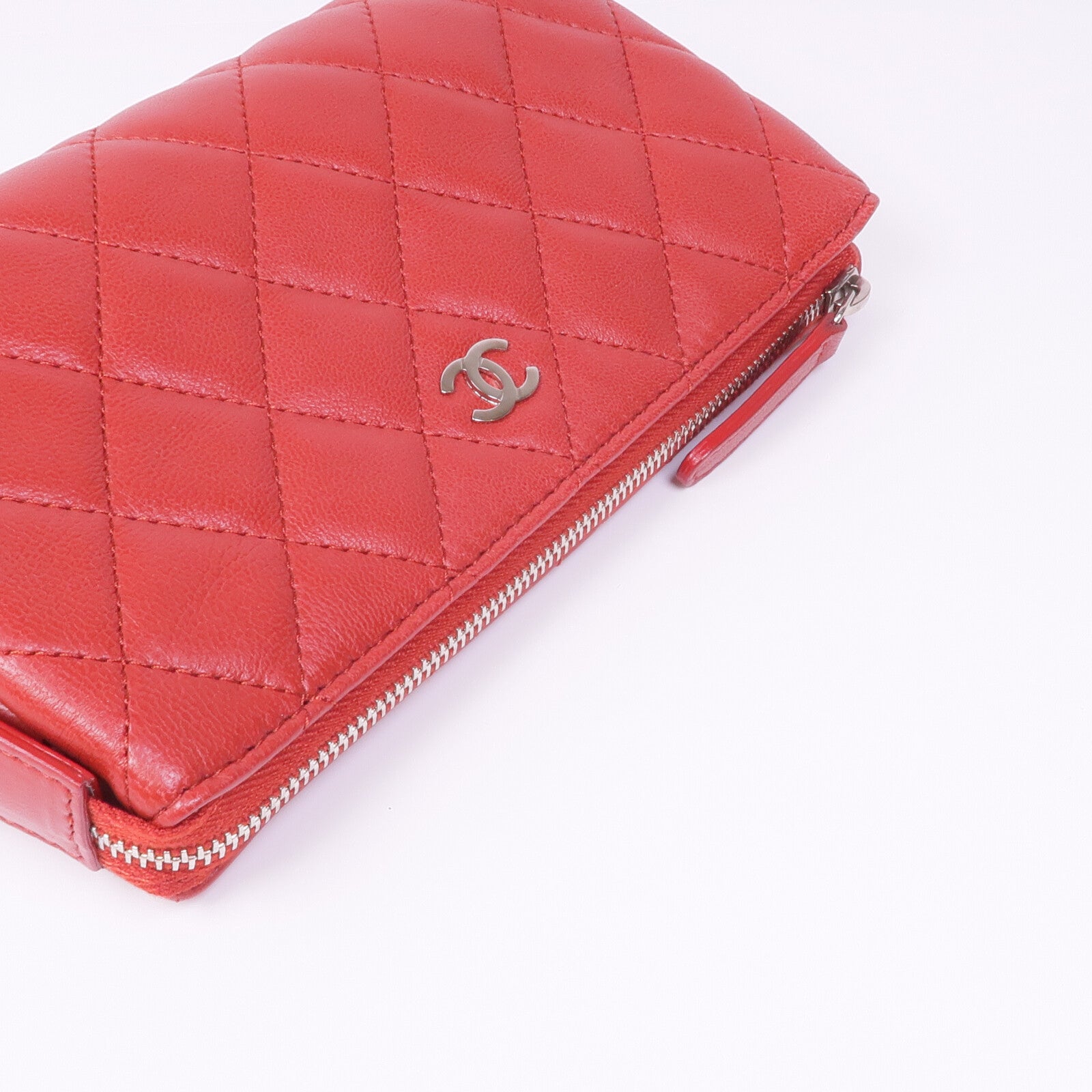 CHANEL 羊皮皮革Clutch Bag銀扣手拿包