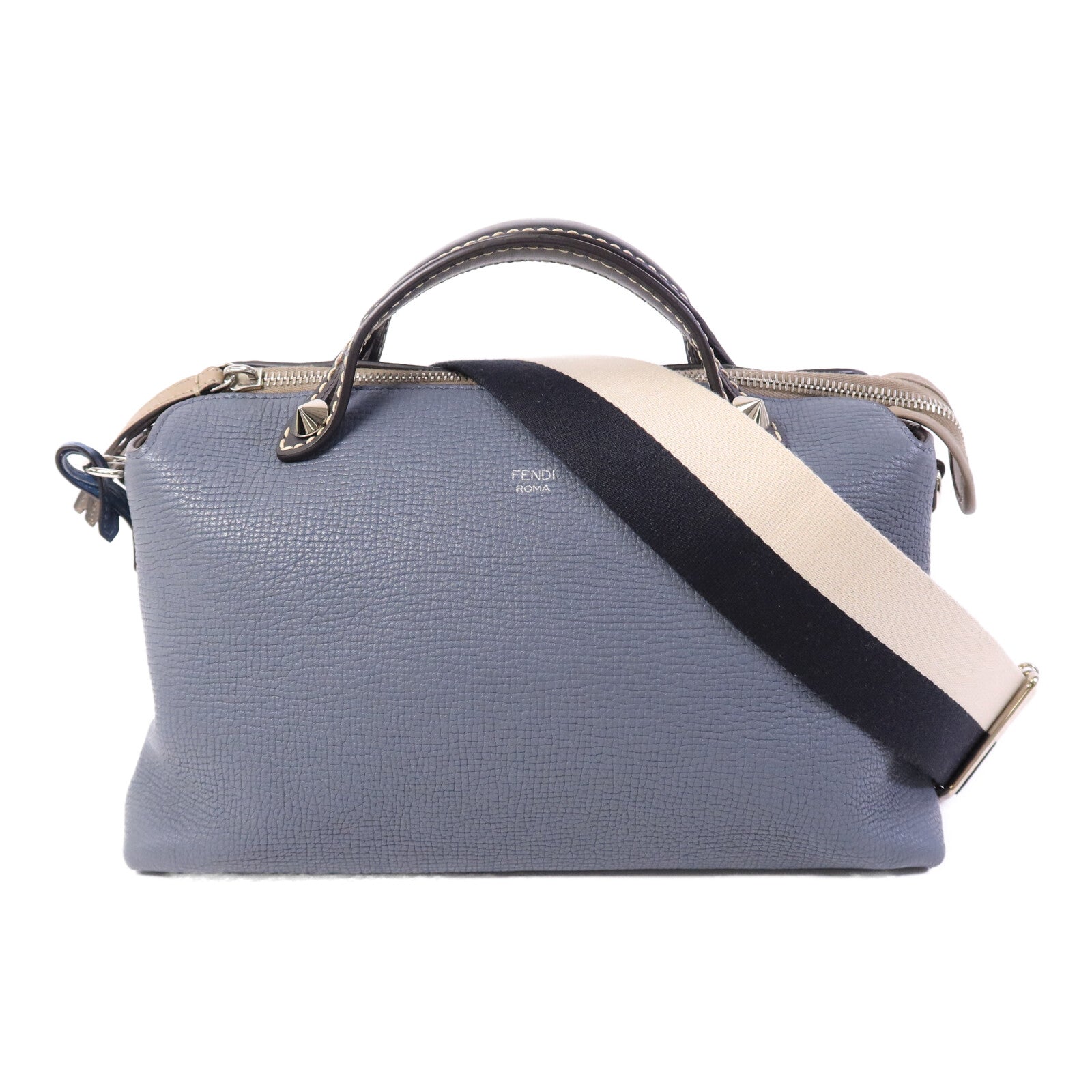 FENDI 牛皮皮革By The Way銀扣手挽肩背兩用袋