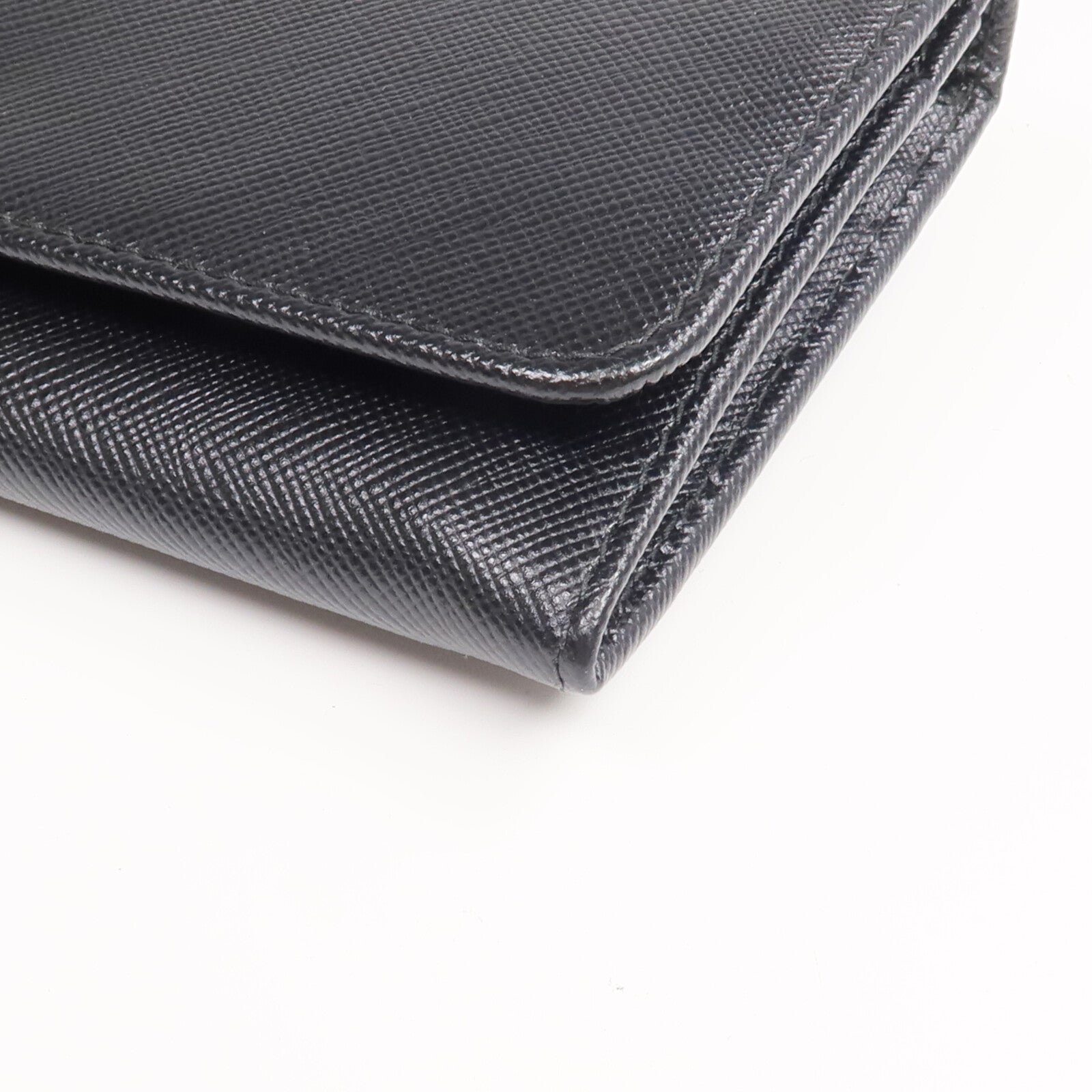 PRADA Saffiano皮革Long Wallet金扣長錢包