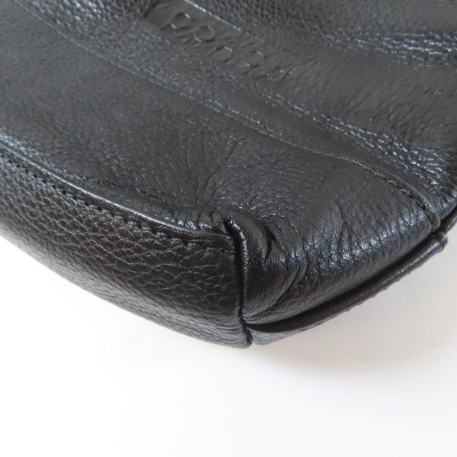 COACH 【激減優惠】牛皮皮革Shoulder Bag銀扣肩背袋黑色