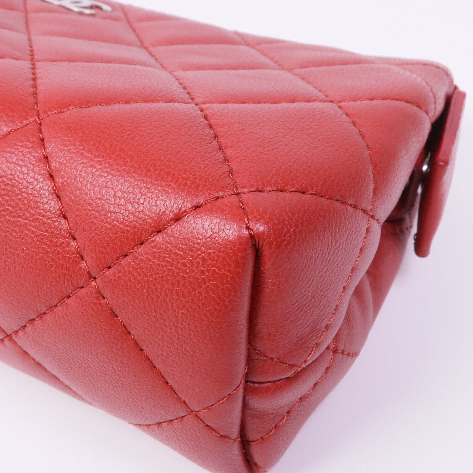 CHANEL 羊皮皮革Clutch Bag銀扣手拿包