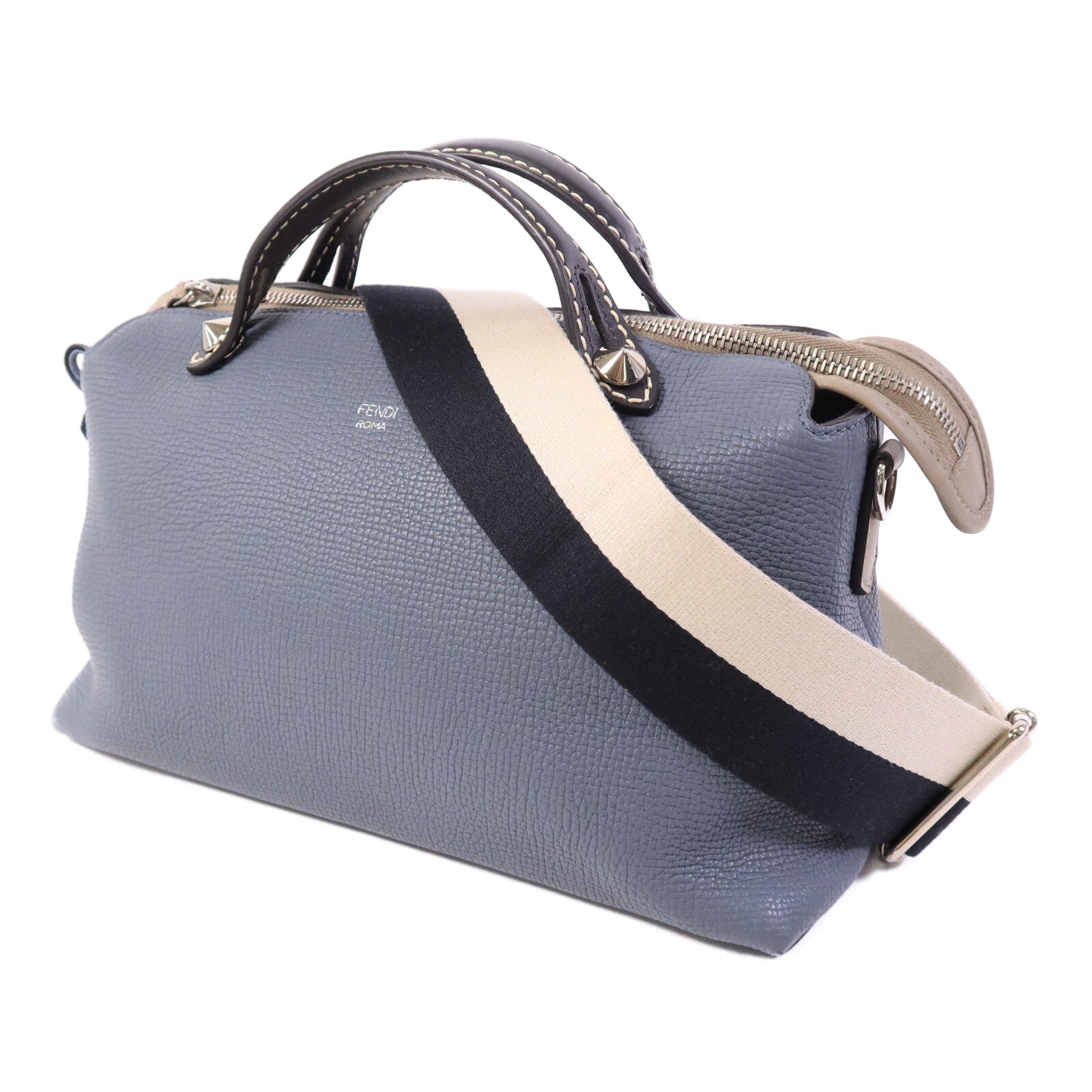 FENDI 牛皮皮革By The Way銀扣手挽肩背兩用袋