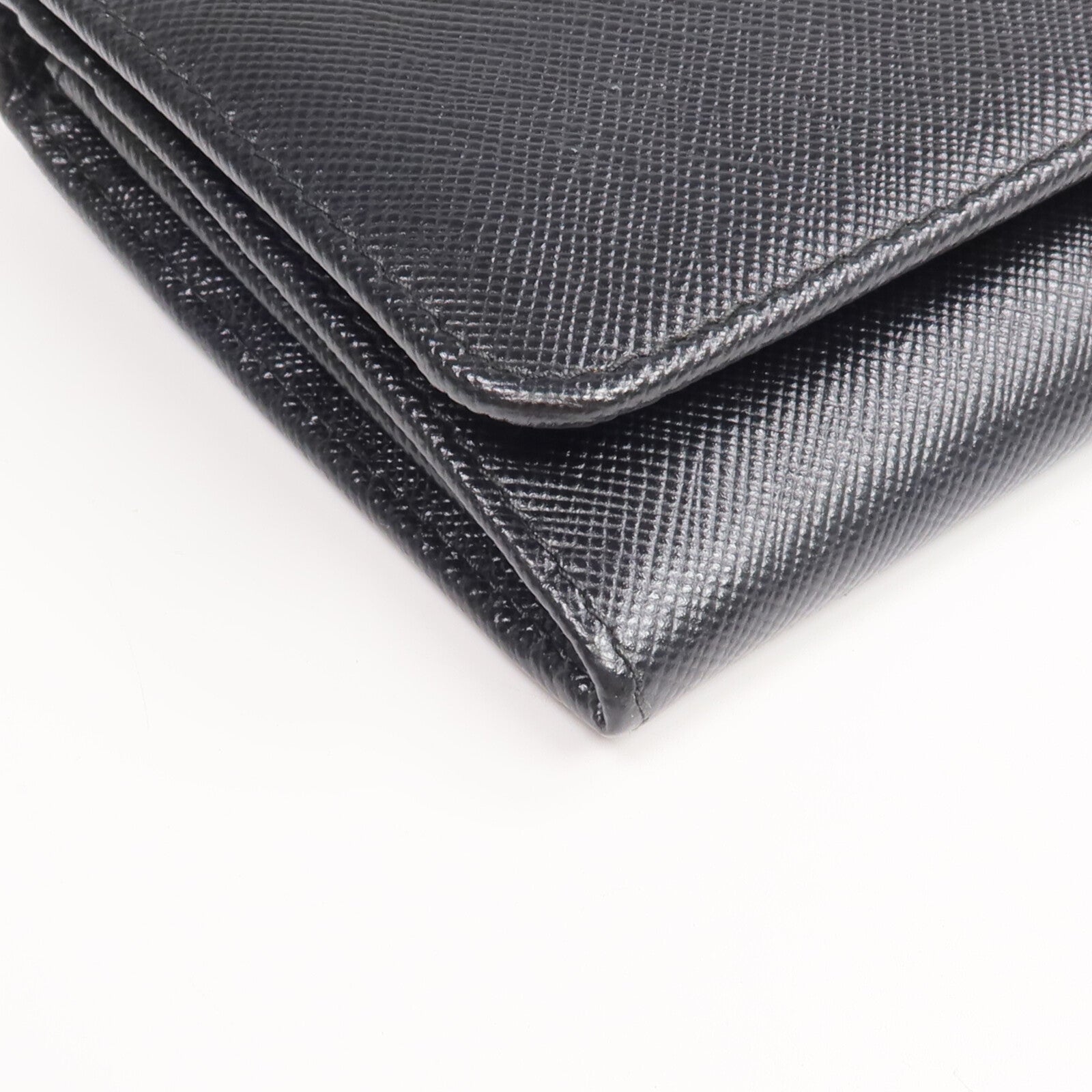 PRADA Saffiano皮革Long Wallet金扣長錢包