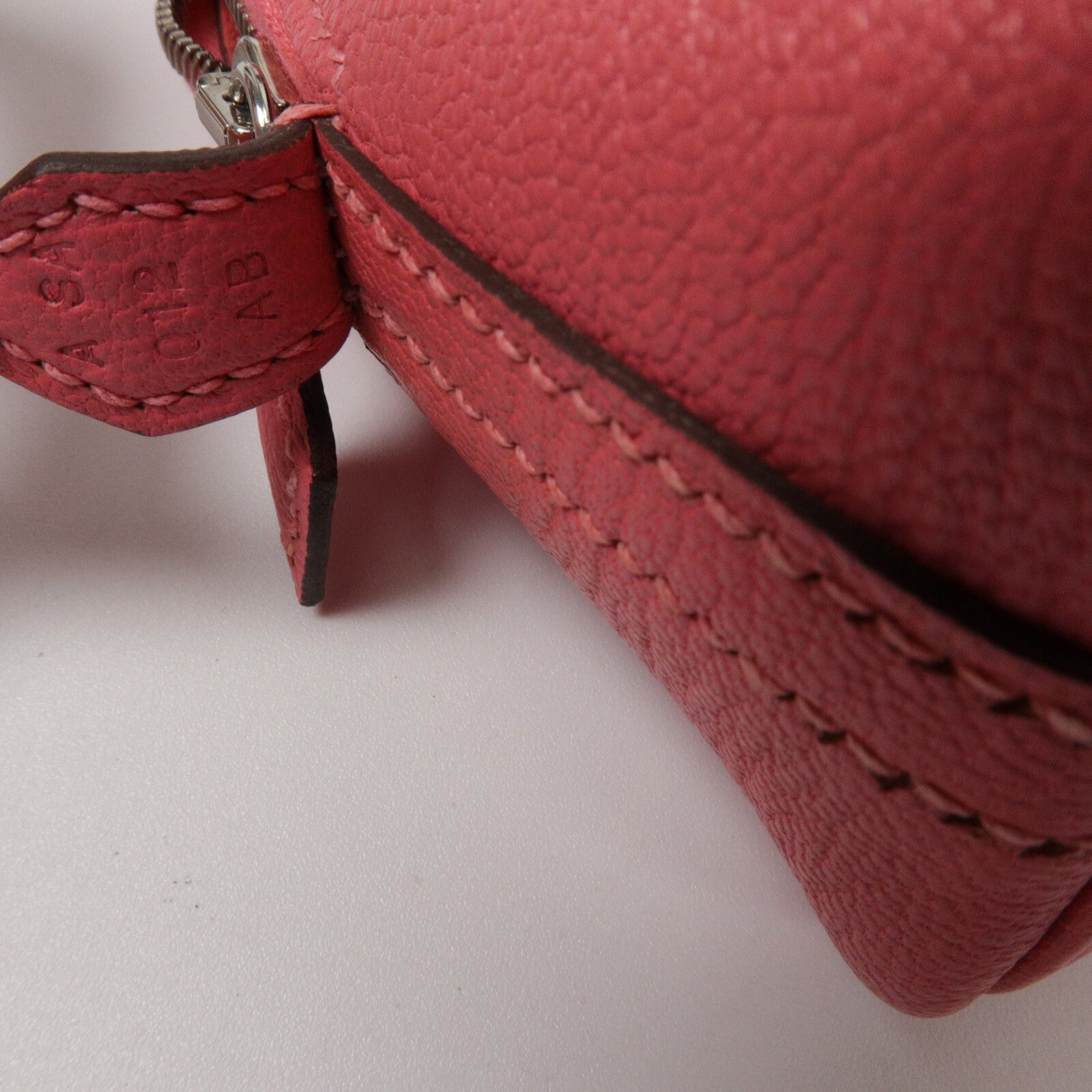 HERMES Chevre皮革Mini Bolide手挽肩背兩用袋Rose Azalee