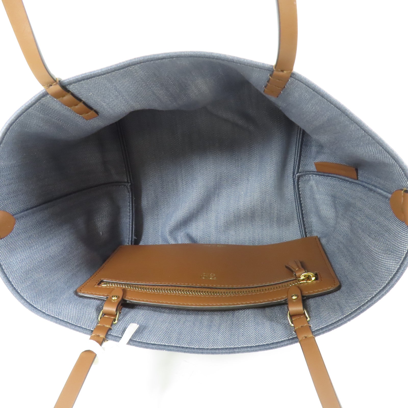 FENDI GHW Small Roll Shoulder Bag 8BH424 AUT4 F1SXQ Denim Blue