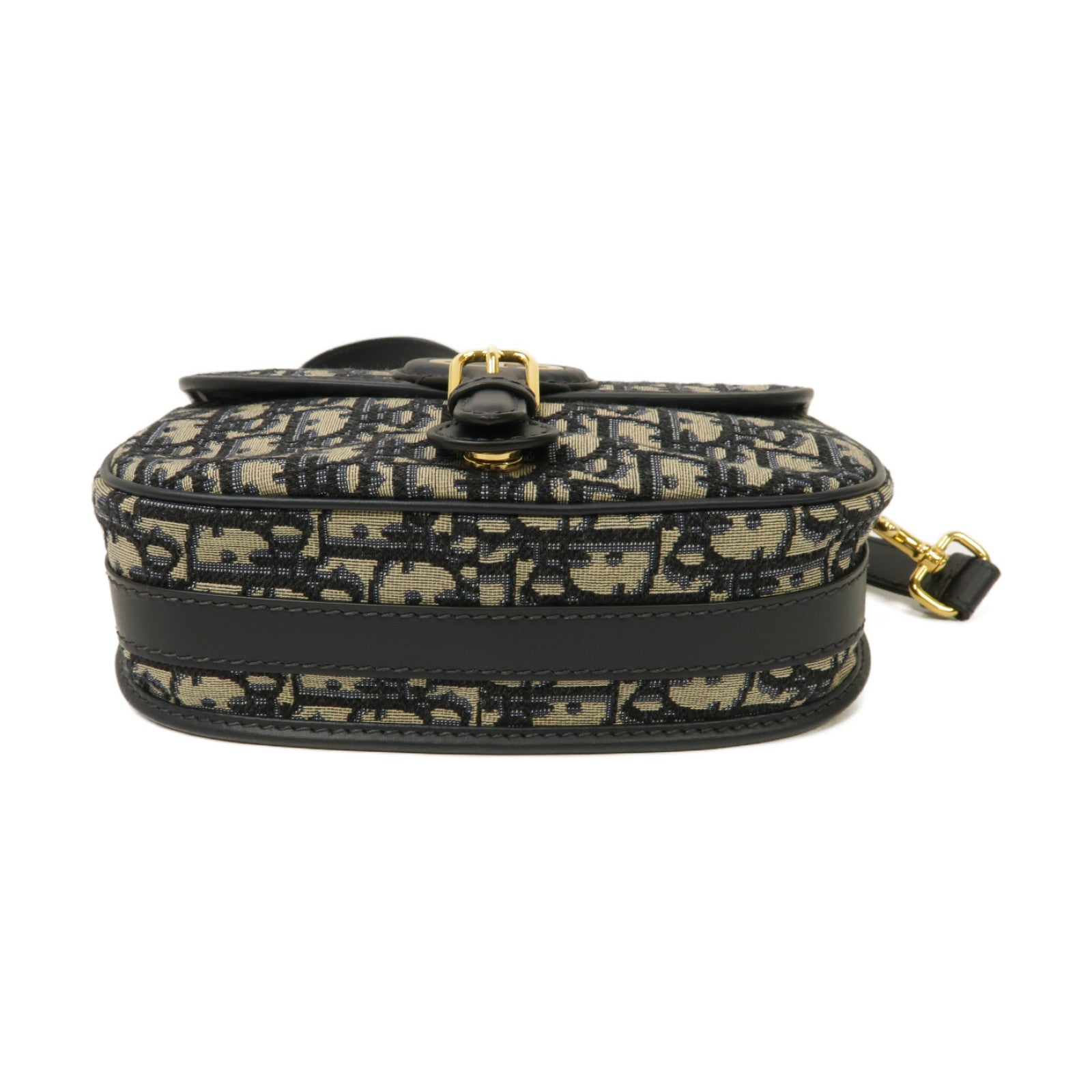 Dior 帆布Bobby Bag金扣肩背袋藍色