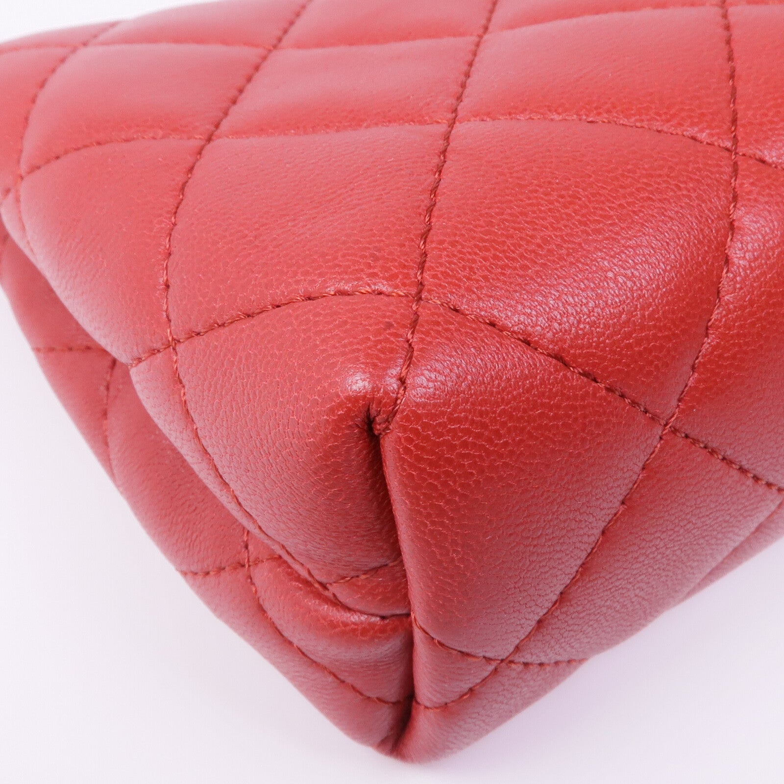 CHANEL 羊皮皮革Clutch Bag銀扣手拿包