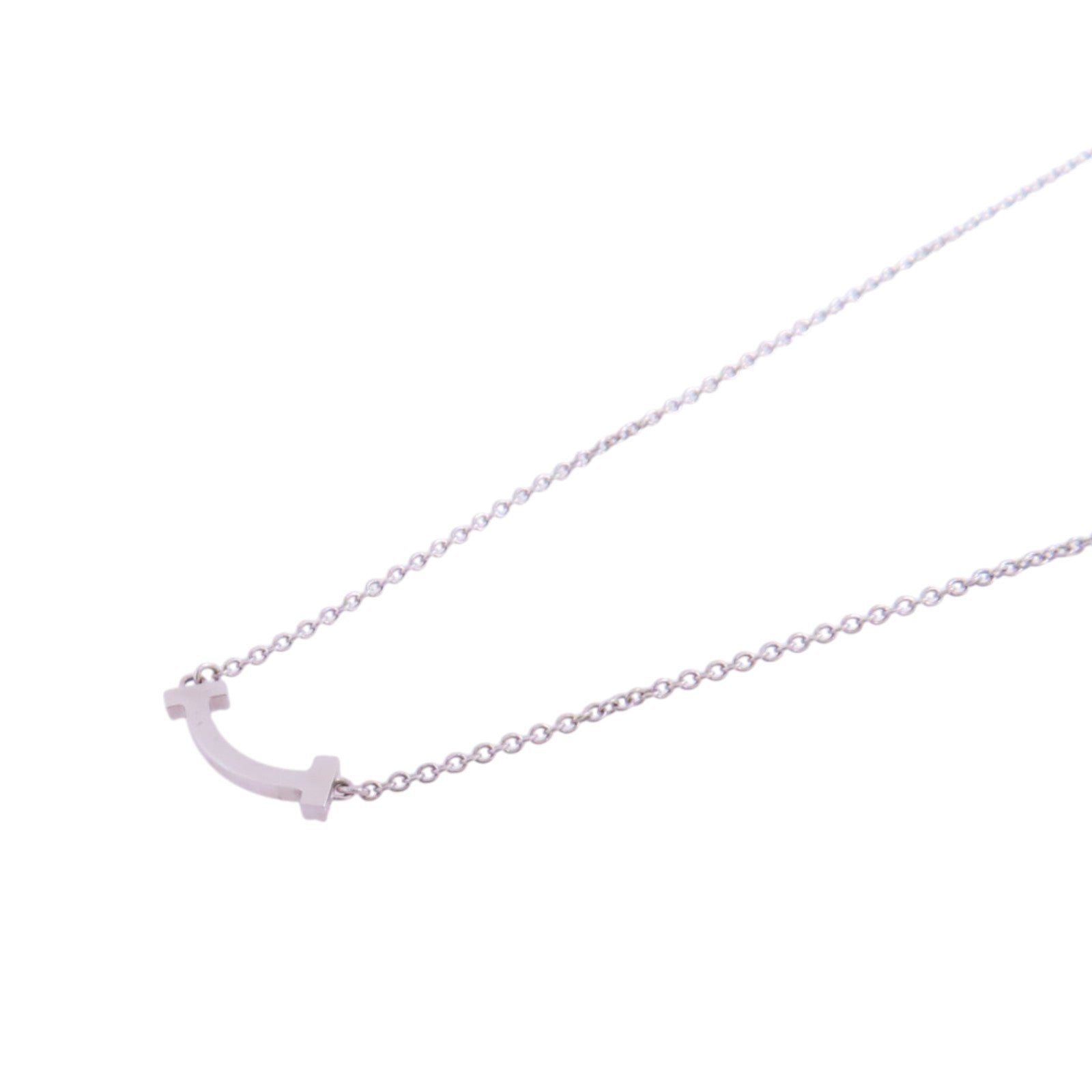 TIFFANY＆CO 18K白金/鑽石Tiffany T Diamond Necklace項鏈