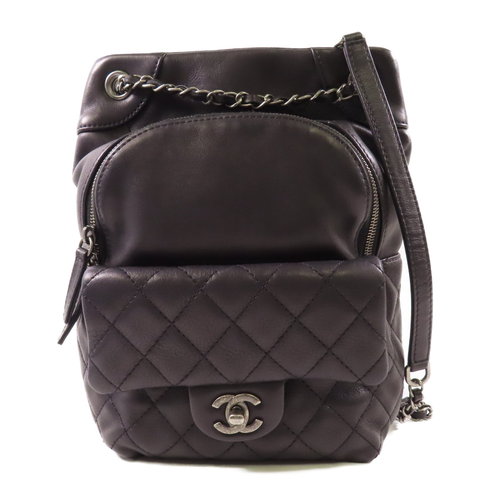 CHANEL CC SHW Backpack Calfskin Black