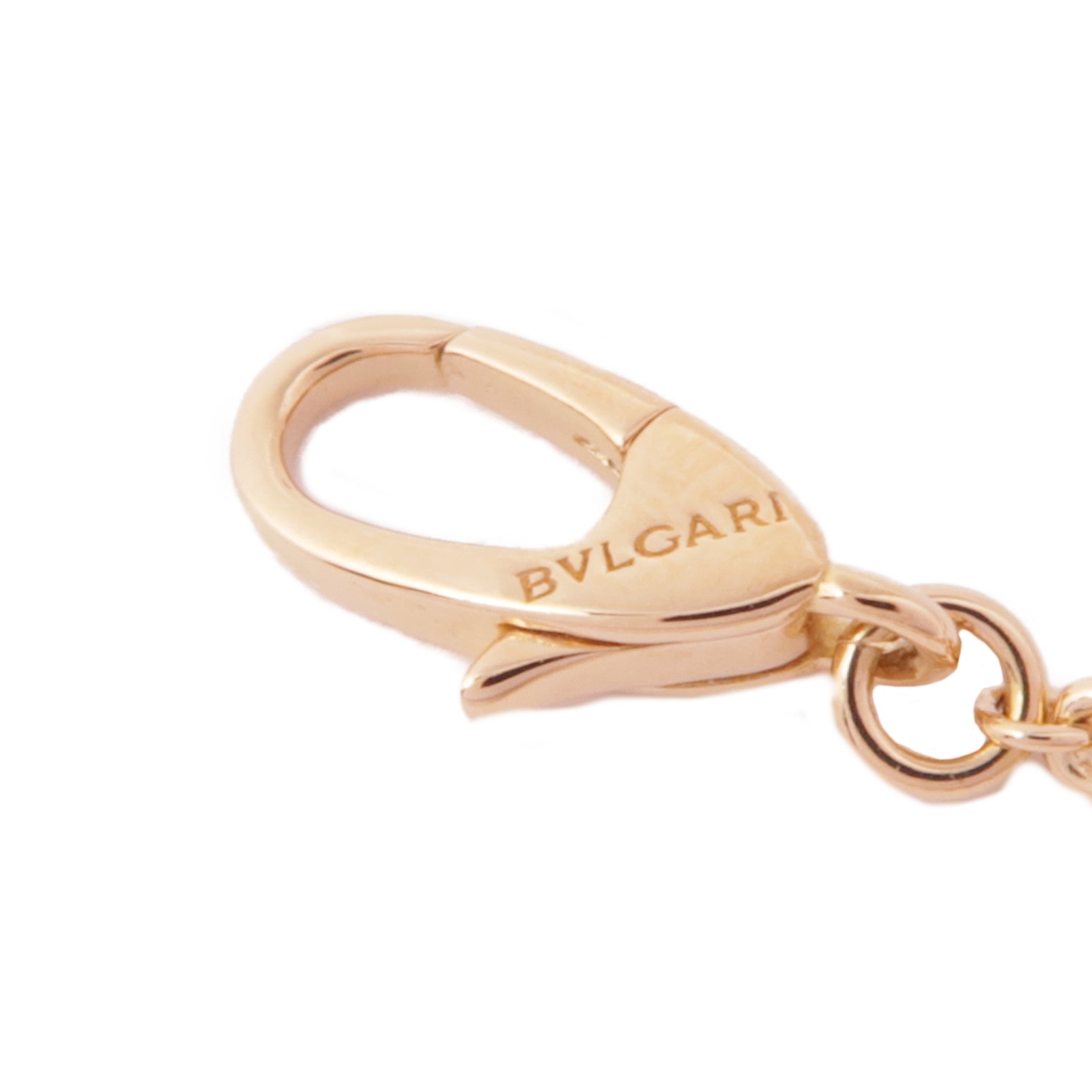 BVLGARI 18K玫瑰金Serpenti Viper Necklace縞瑪瑙/鑽石項鍊