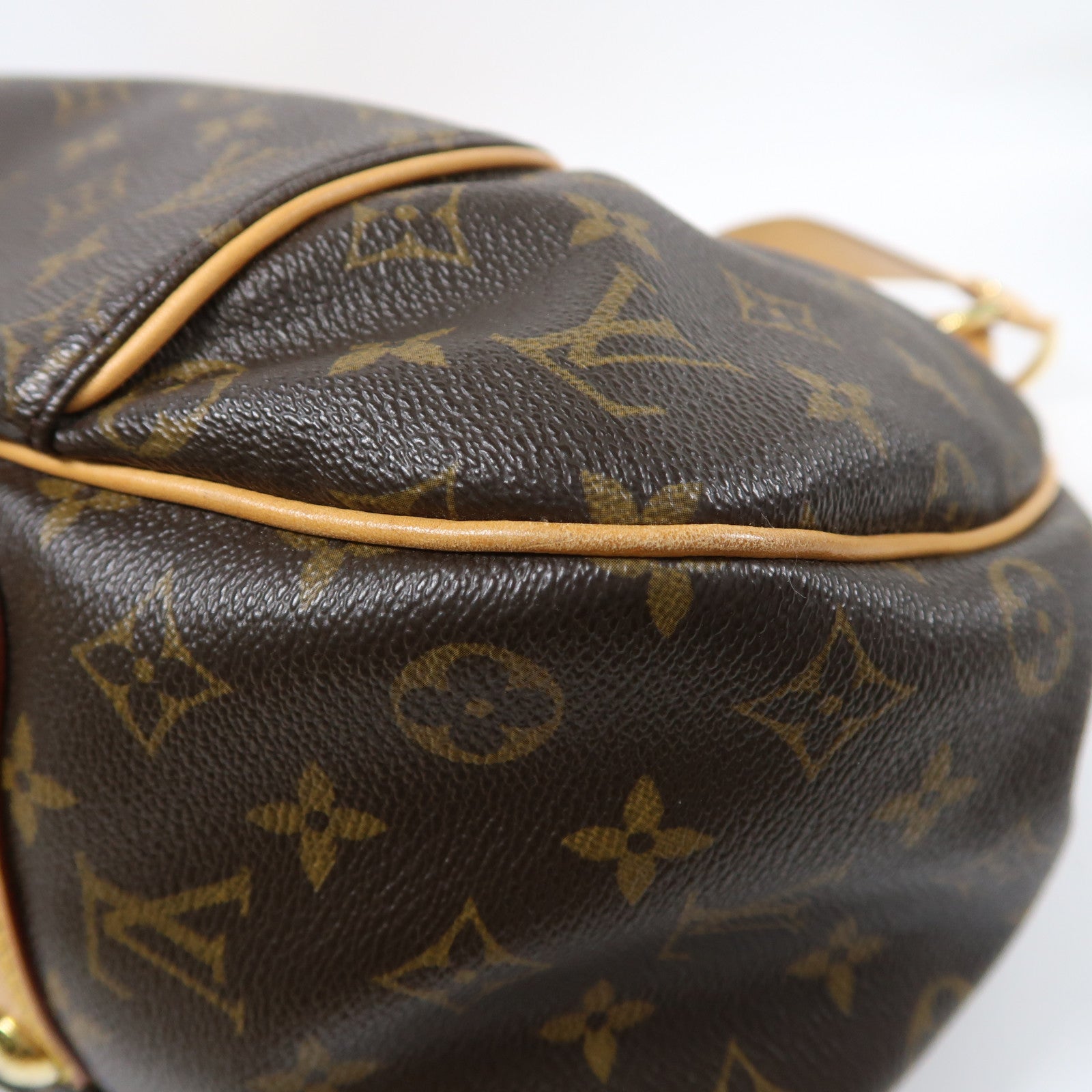LOUIS VUITTON Monogram Galliera GM金扣肩背袋啡色