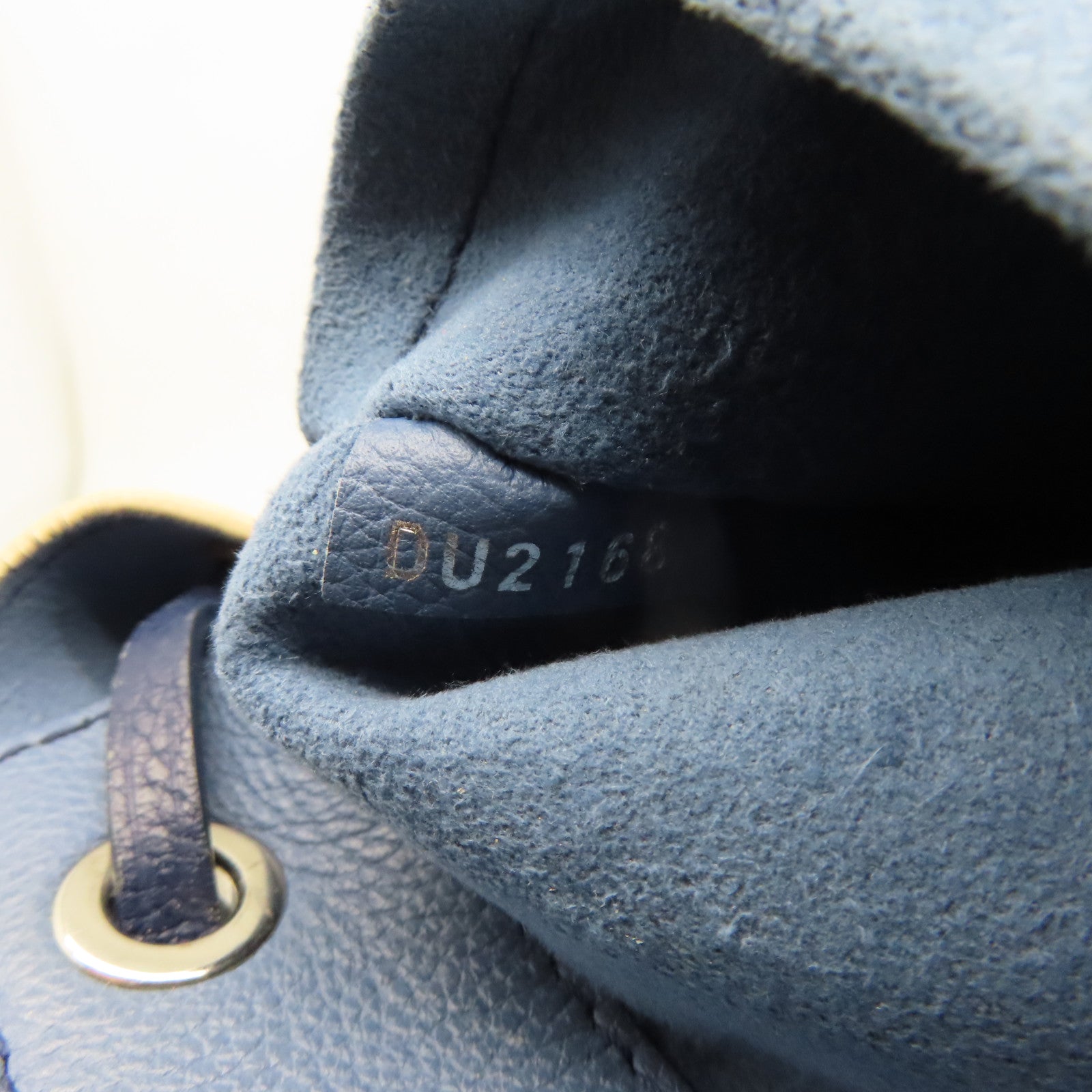 LOUIS VUITTON 【清倉大減價】牛皮皮革Lockme Backpack銀扣背包藍色/淺褐色