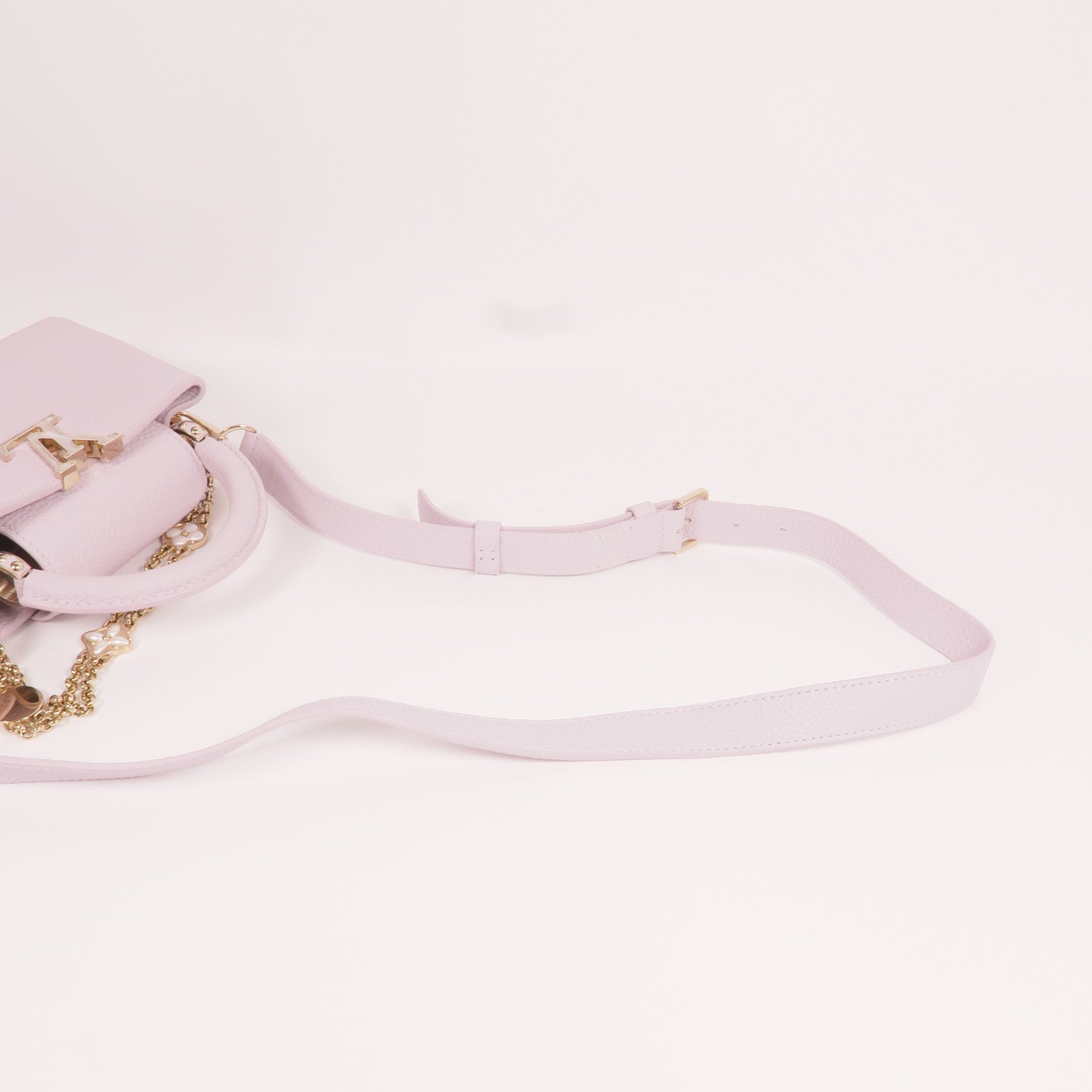 LOUIS VUITTON 牛皮皮革Capucines East West Mini Shoulder Bag金扣手挽肩背兩用袋