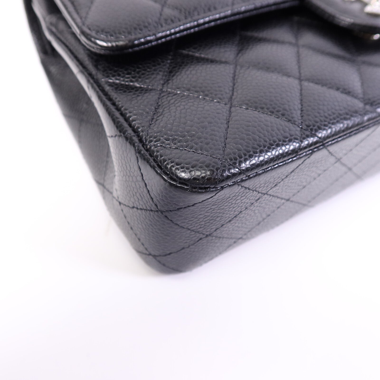 CHANEL 牛皮皮革Classic 25銀扣鏈帶肩背袋