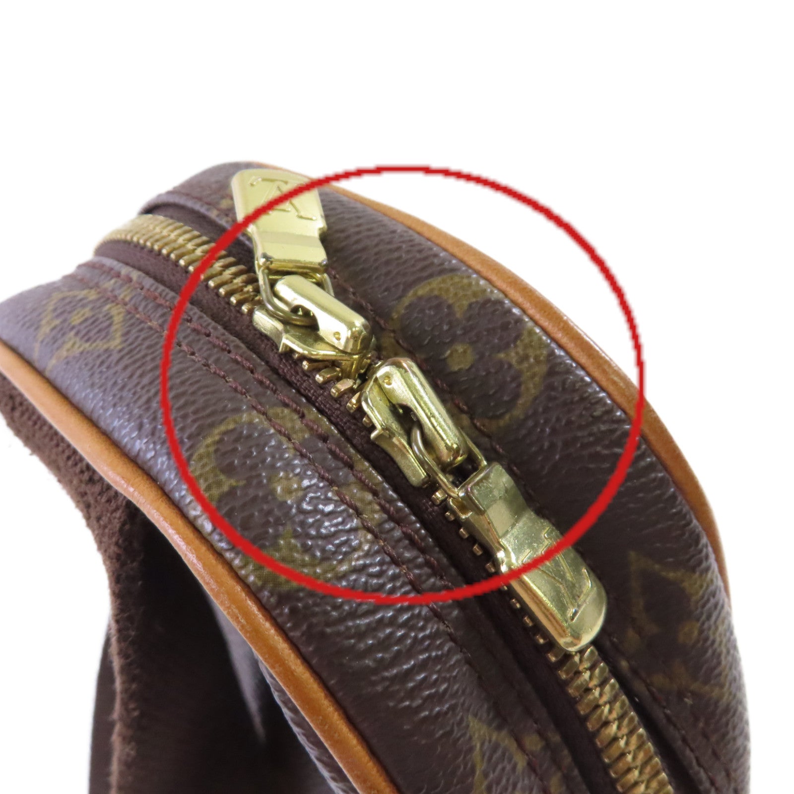 LOUIS VUITTON 【激減優惠】Monogram Pochette Gange Belt Bag金扣腰包啡色