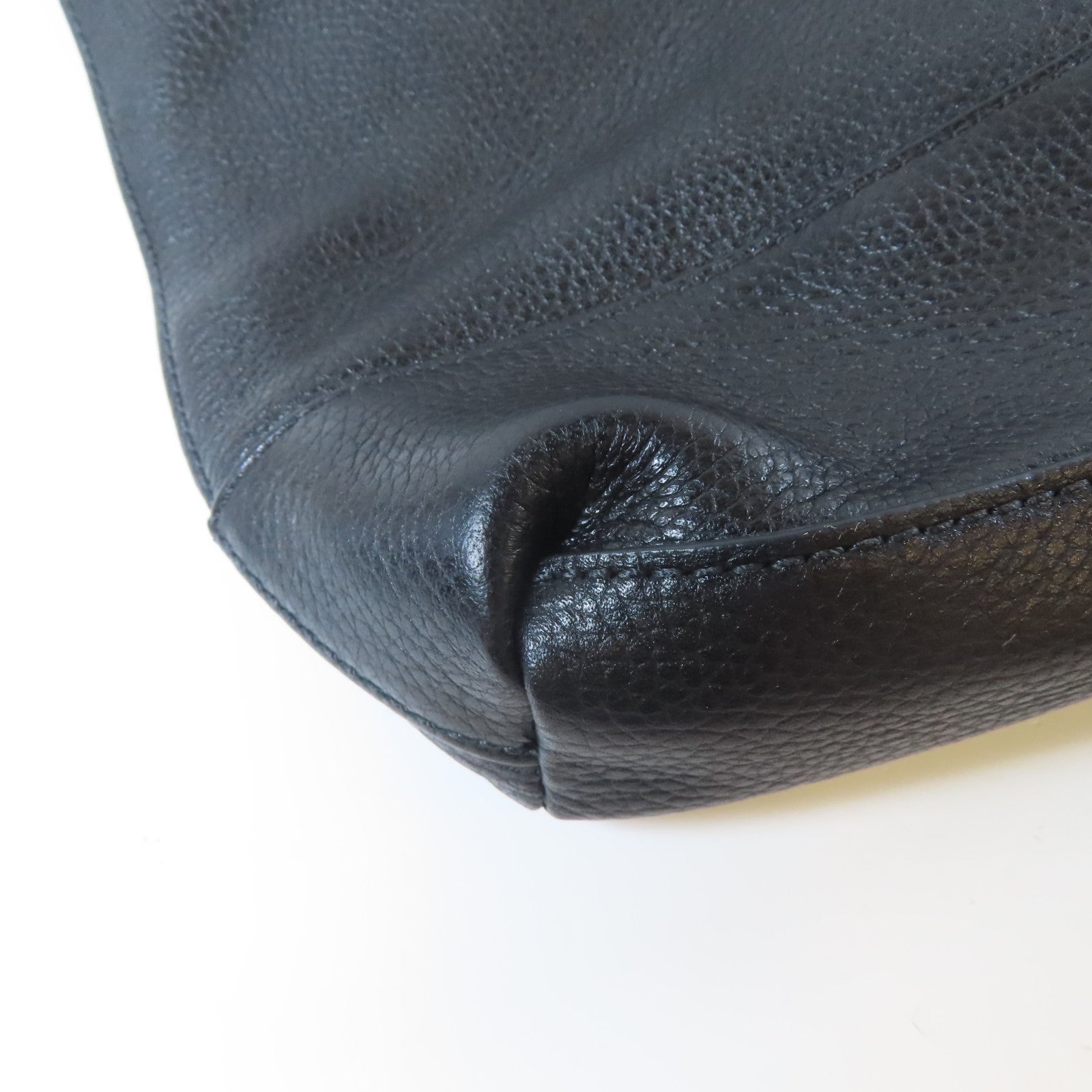 COACH 【激減優惠】牛皮皮革Shoulder Bag銀扣肩背袋黑色