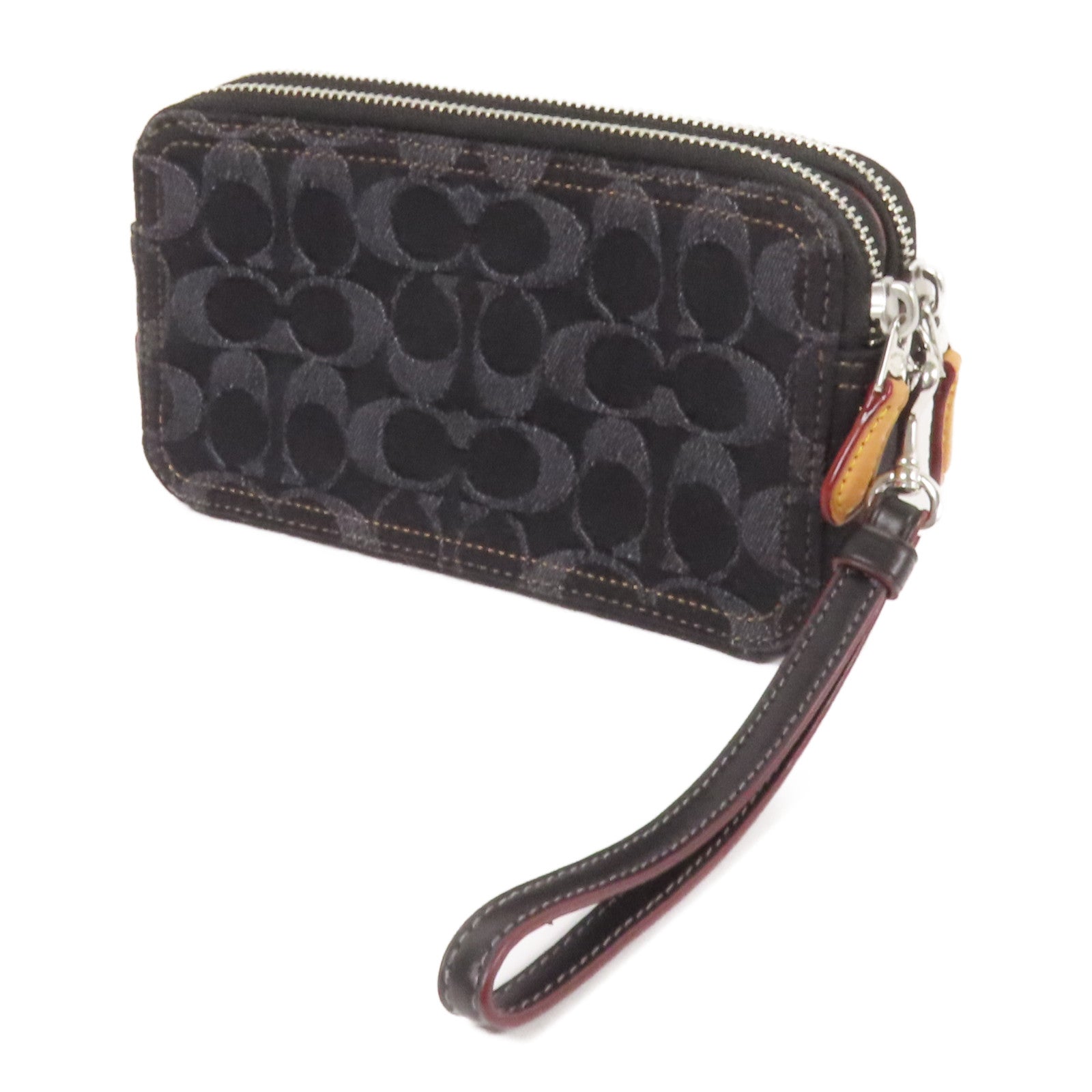 COACH 帆布Shoulder Bag銀扣肩背袋