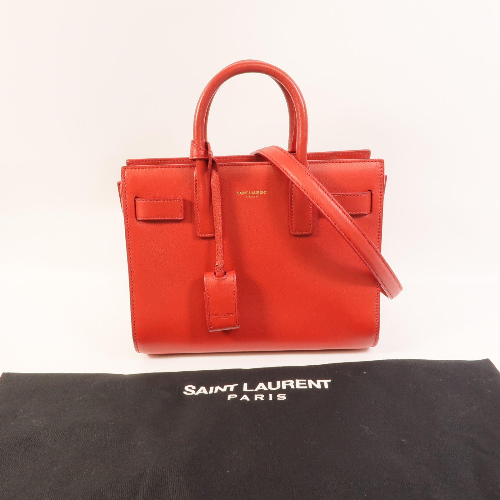 SAINT LAURENT 牛皮皮革Sac De Jour Nano手挽肩背兩用袋