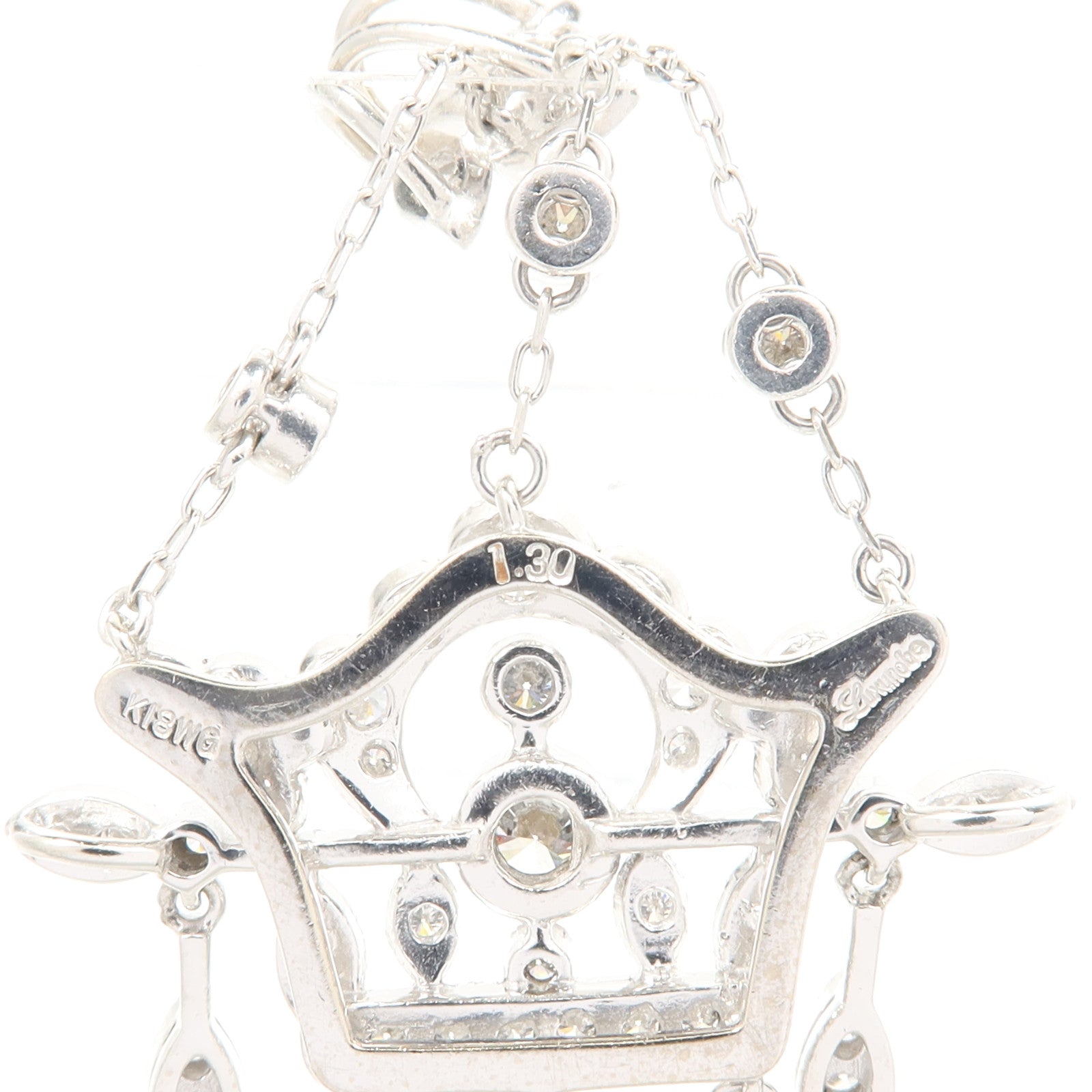 JEWELRY 18K白金Diamond Pendant Top鑽石吊墜