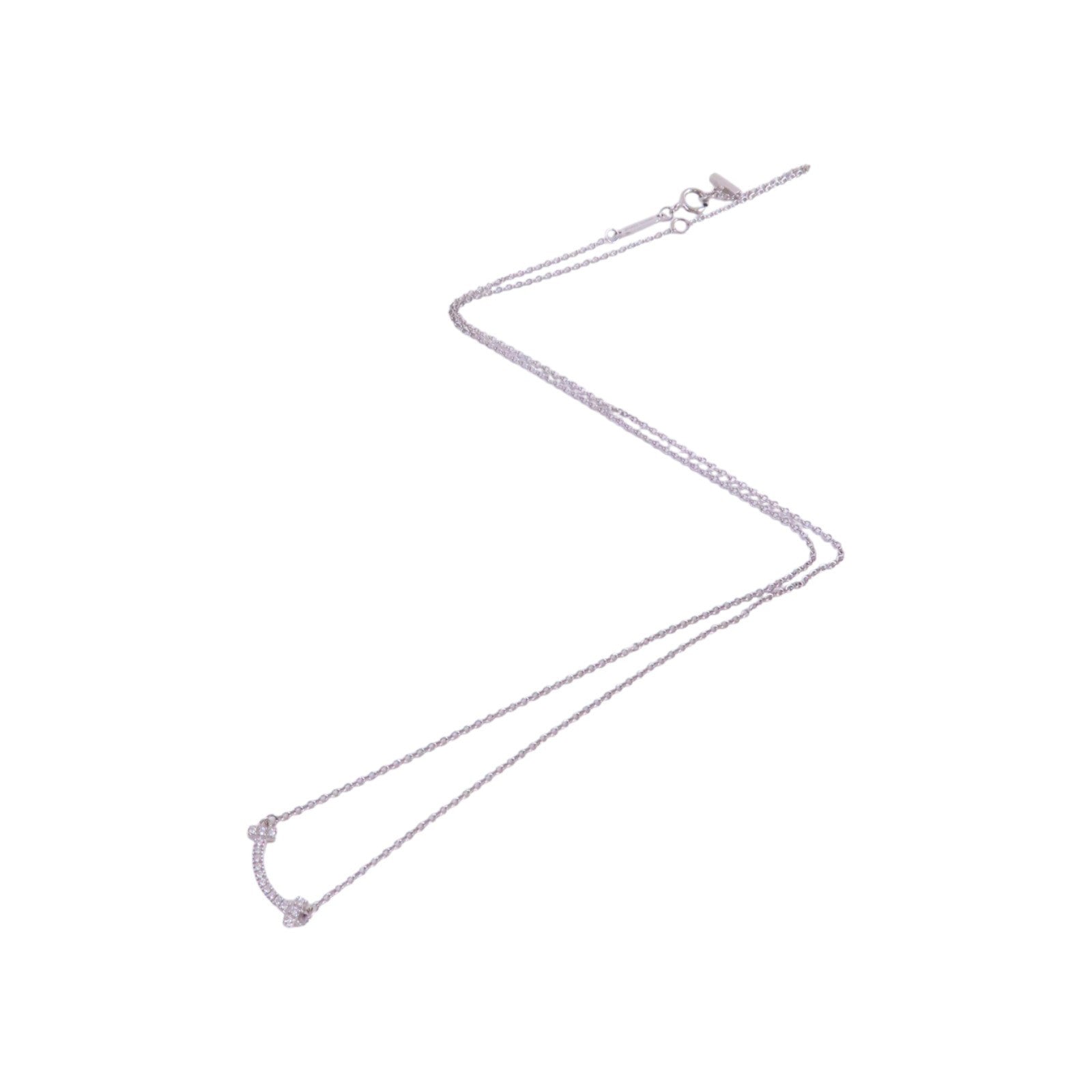 TIFFANY＆CO 18K白金/鑽石Tiffany T Diamond Necklace項鏈