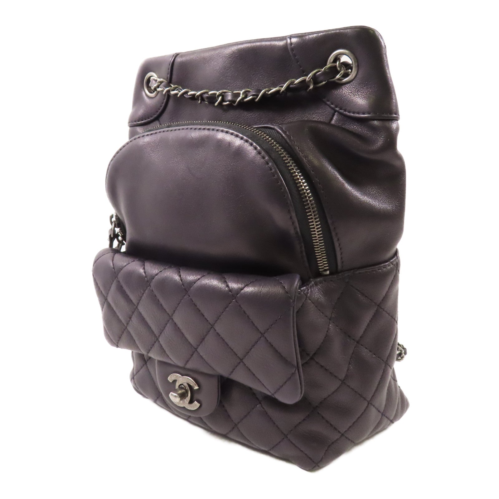 CHANEL CC SHW Backpack Calfskin Black
