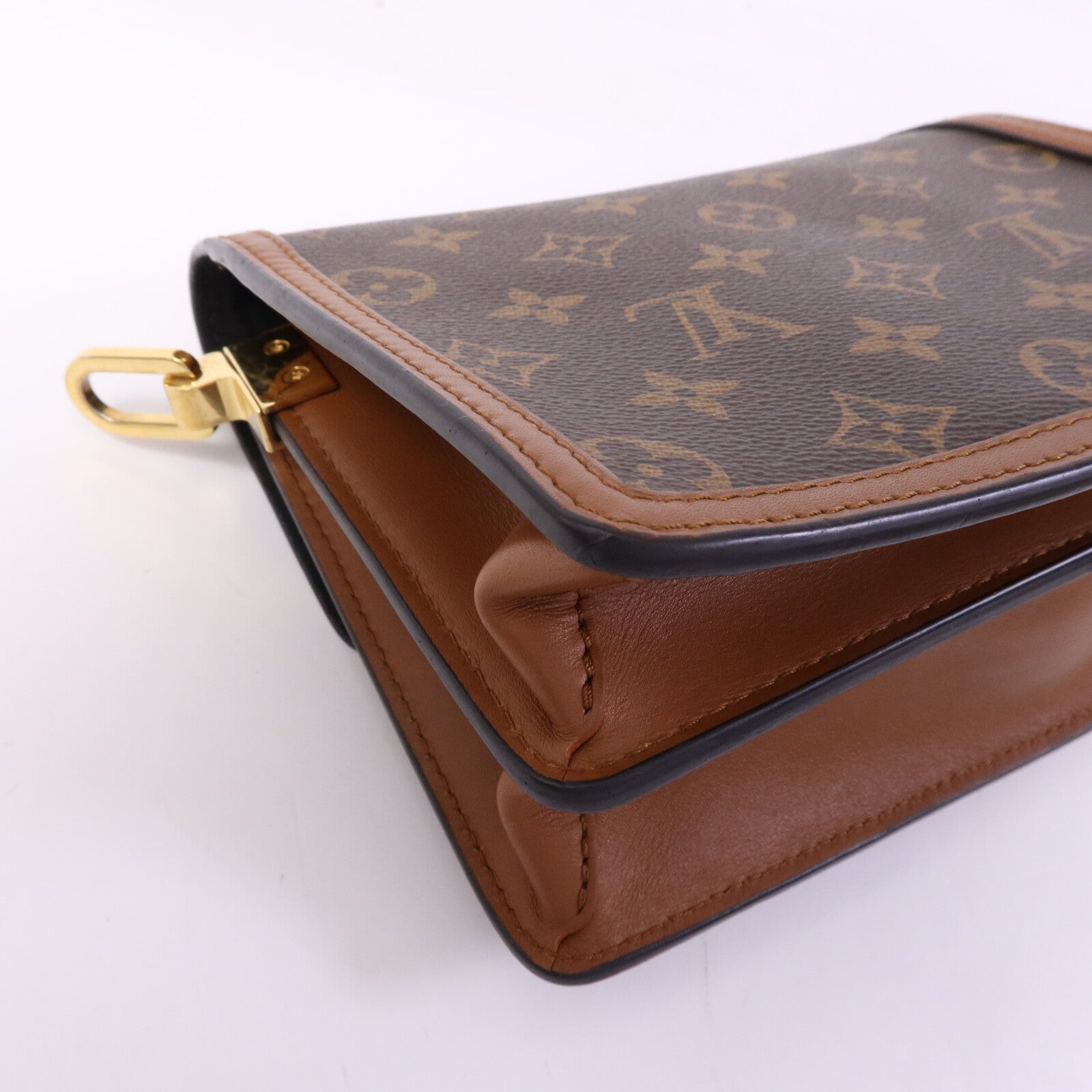 LOUIS VUITTON Monogram Reverse Mini Dauphine金扣肩背袋