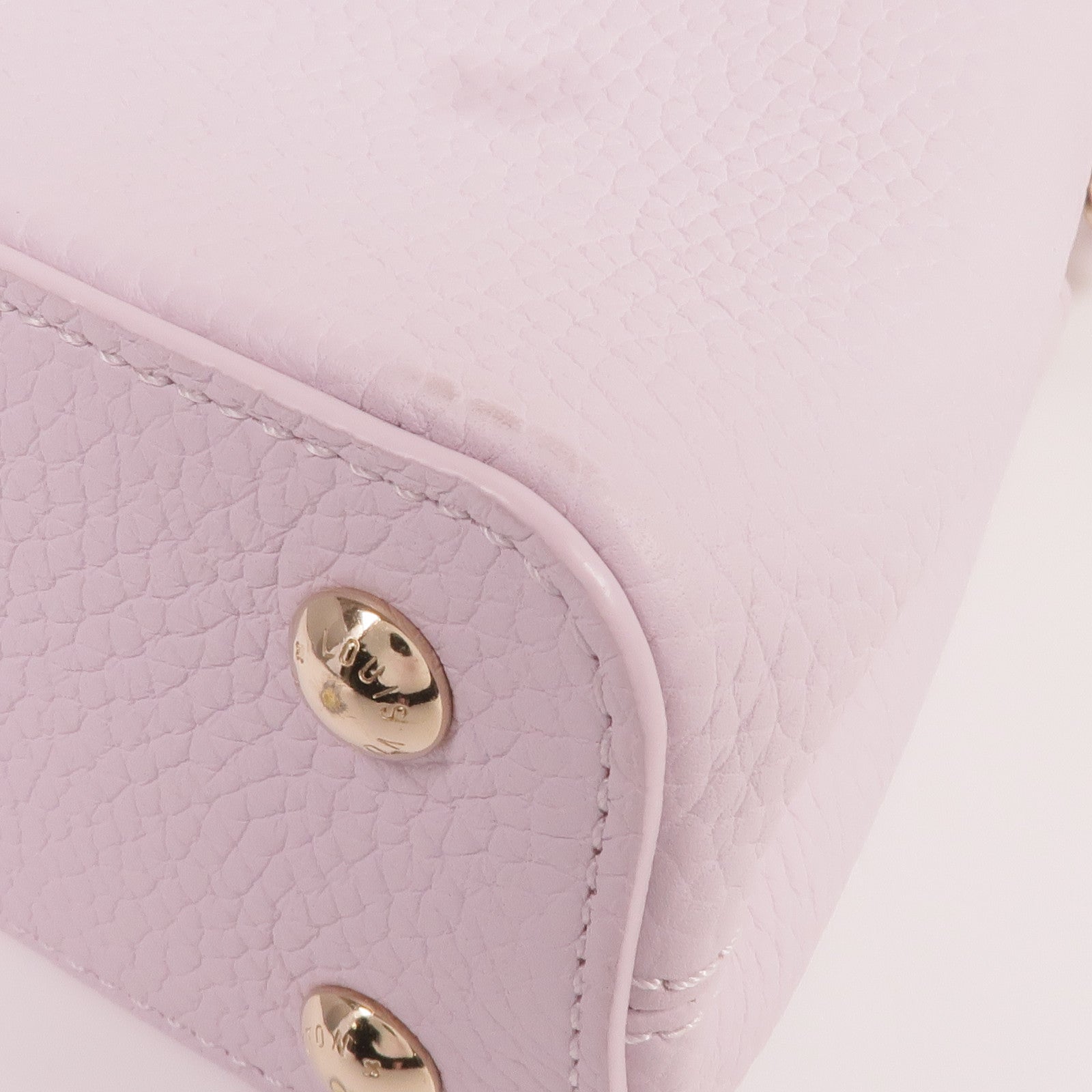 LOUIS VUITTON 牛皮皮革Capucines East West Mini Shoulder Bag金扣手挽肩背兩用袋