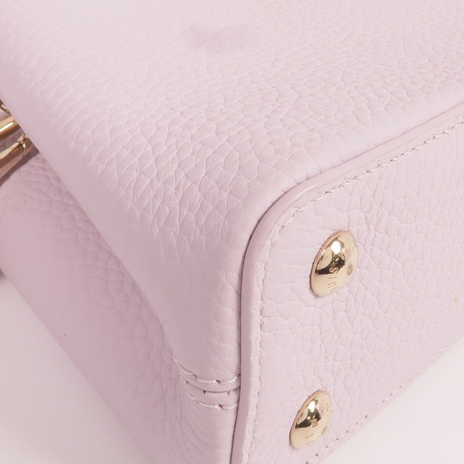 LOUIS VUITTON 牛皮皮革Capucines East West Mini Shoulder Bag金扣手挽肩背兩用袋
